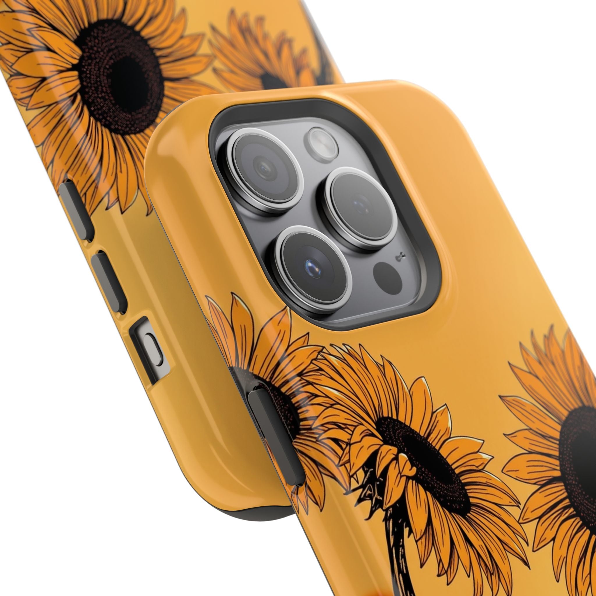 iPhone Burnt Orange And Sand Sunflower Pop Slim iPhone Everyday · iPhone Case