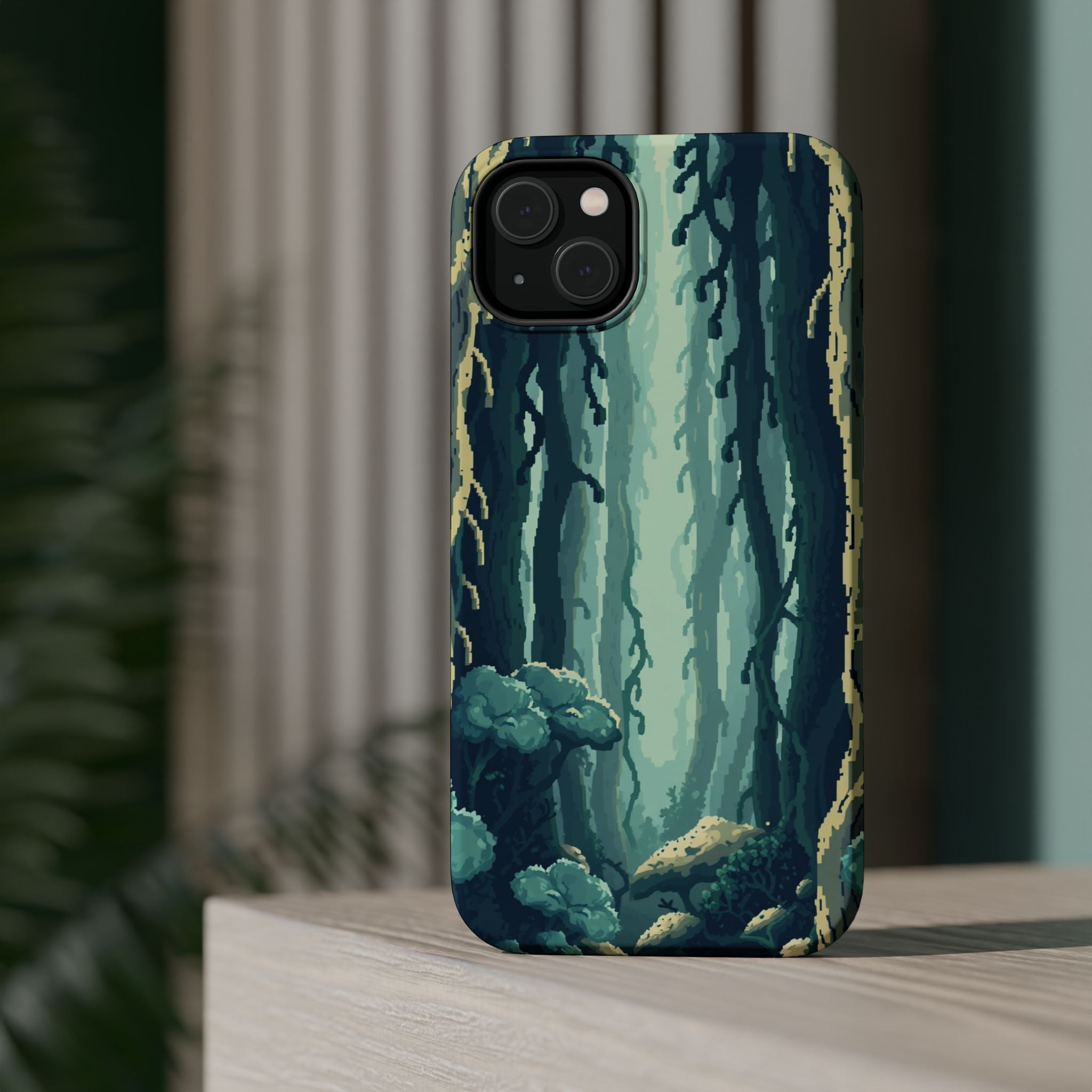 iPhone Kelp Forest Pixel Art -Bit Bold Modern Everyday Snap Case · iPhone Case