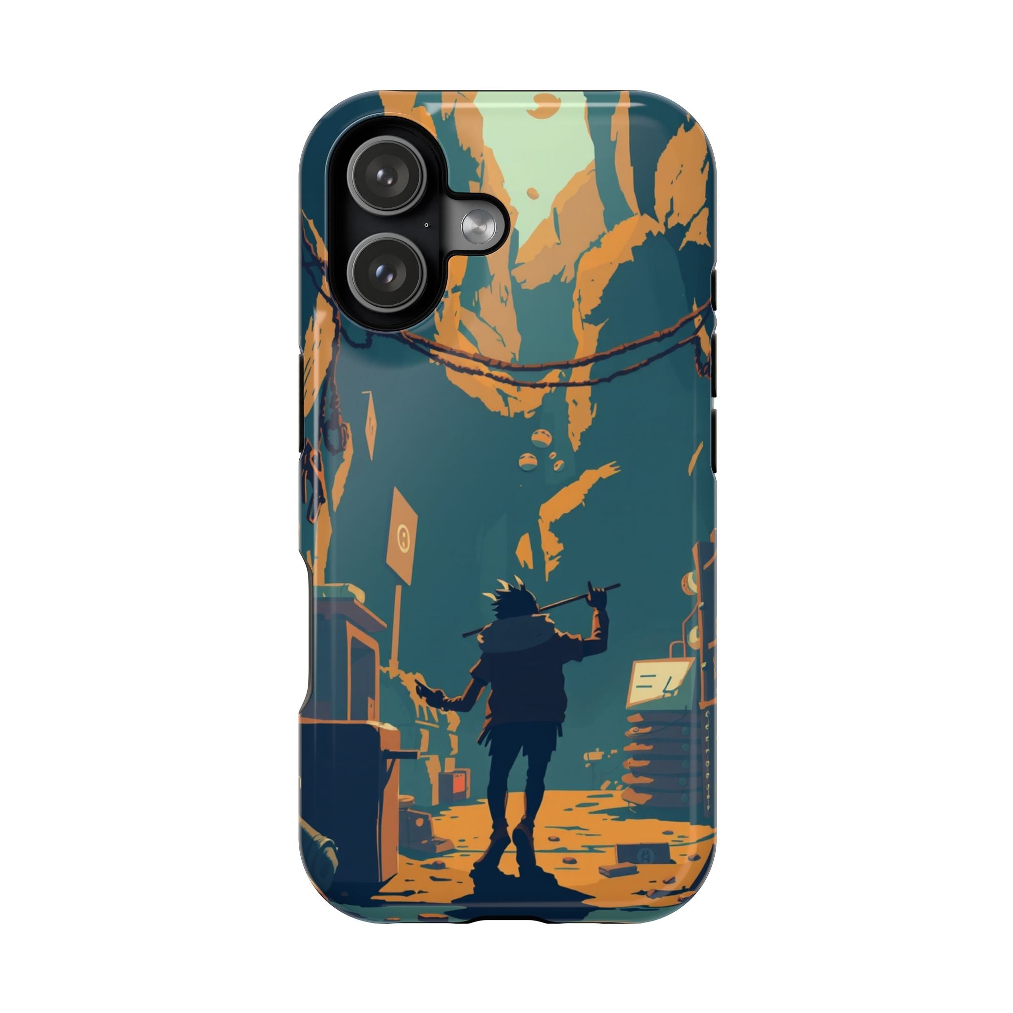 iPhone Mustard And Rust Unhinged in a Cute Way Soft Finish Everyday Case · iPhon