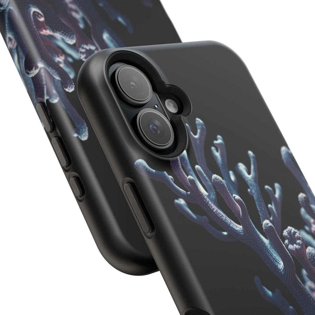 iPhone Midnight Blue And Silver Coral Reef Life Soft iPhone Finish · iPhone Case