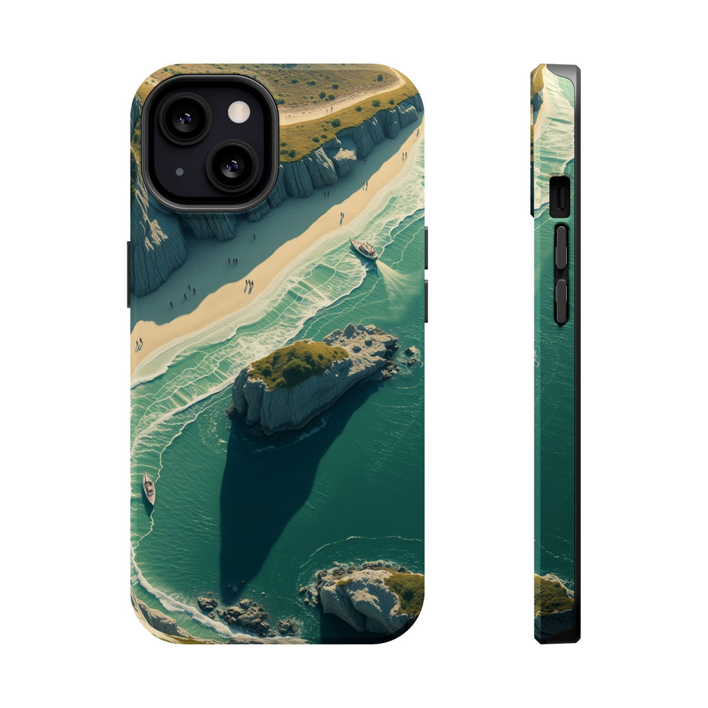 iPhone Sage And Ivory Shoreline Aerial Slim Everyday Designer Case · iPhone Case