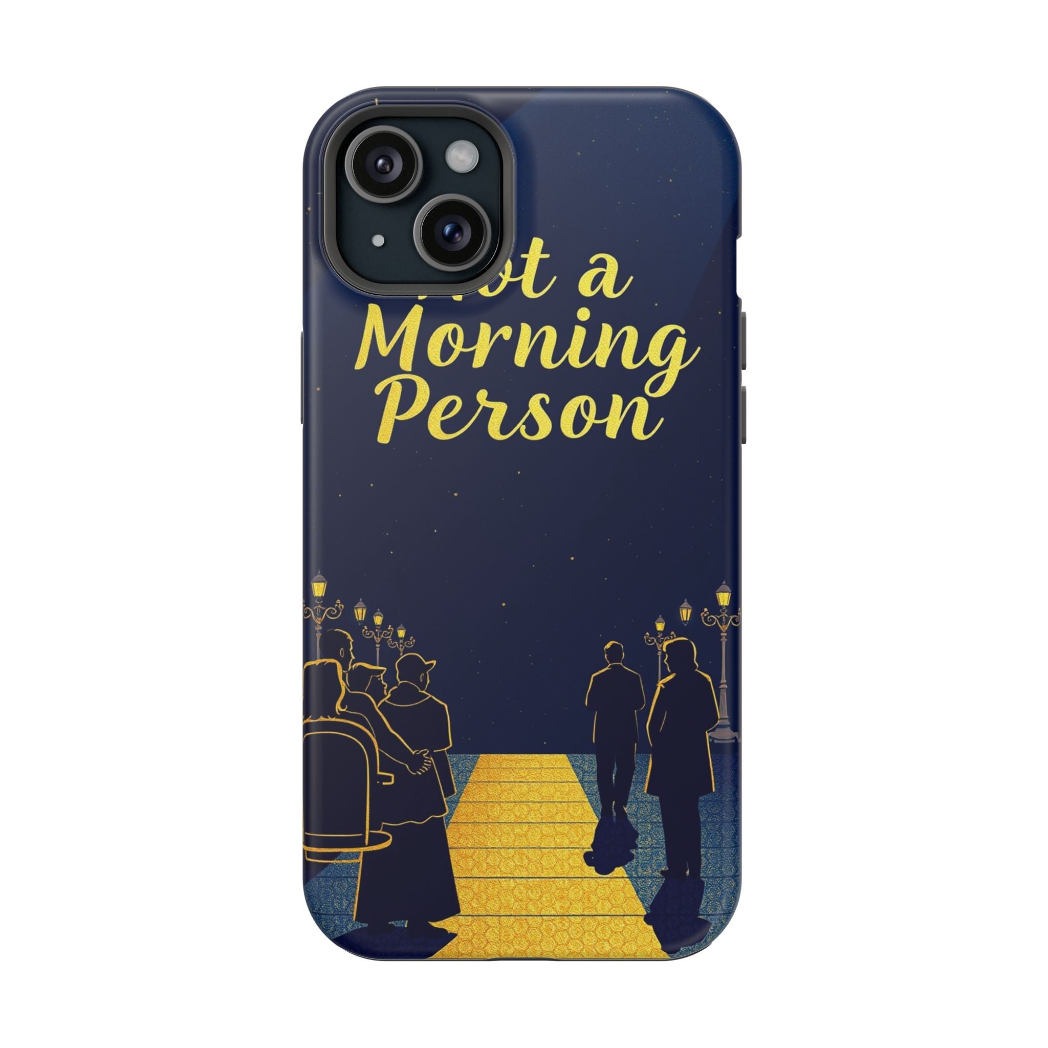 iPhone Midnight Blue And Silver Not a Morning Person Slim Snap Case · iPhone Cas