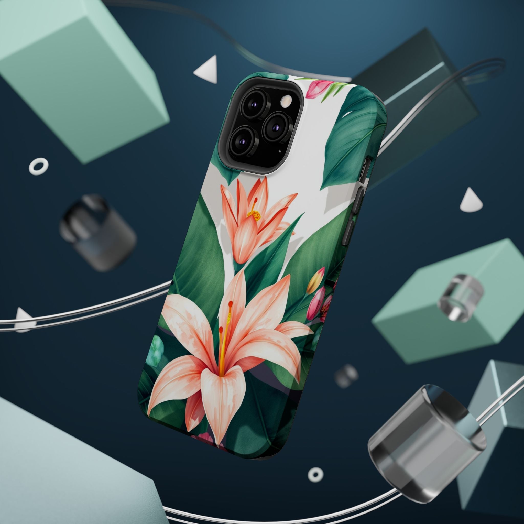 iPhone Tropical Bloom Sage And Ivory Slim Snap Case Gal · iPhone Case