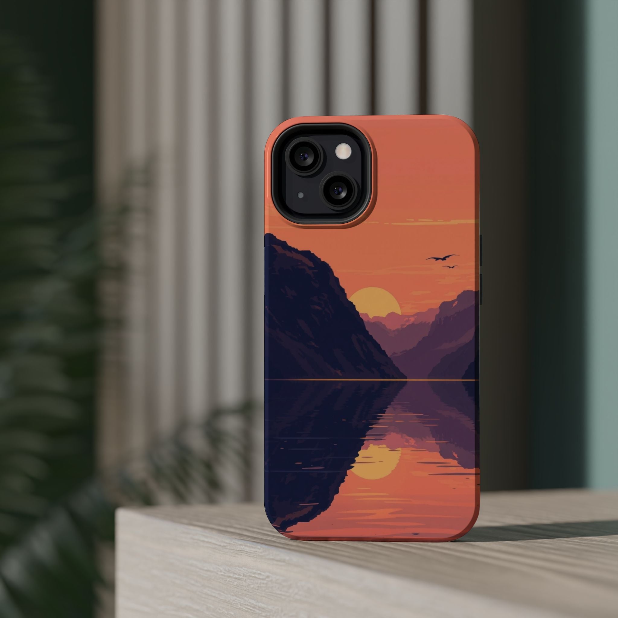 iPhone Radiant Fjord Reflection Design Slim Everyday Designer Case · iPhone Case