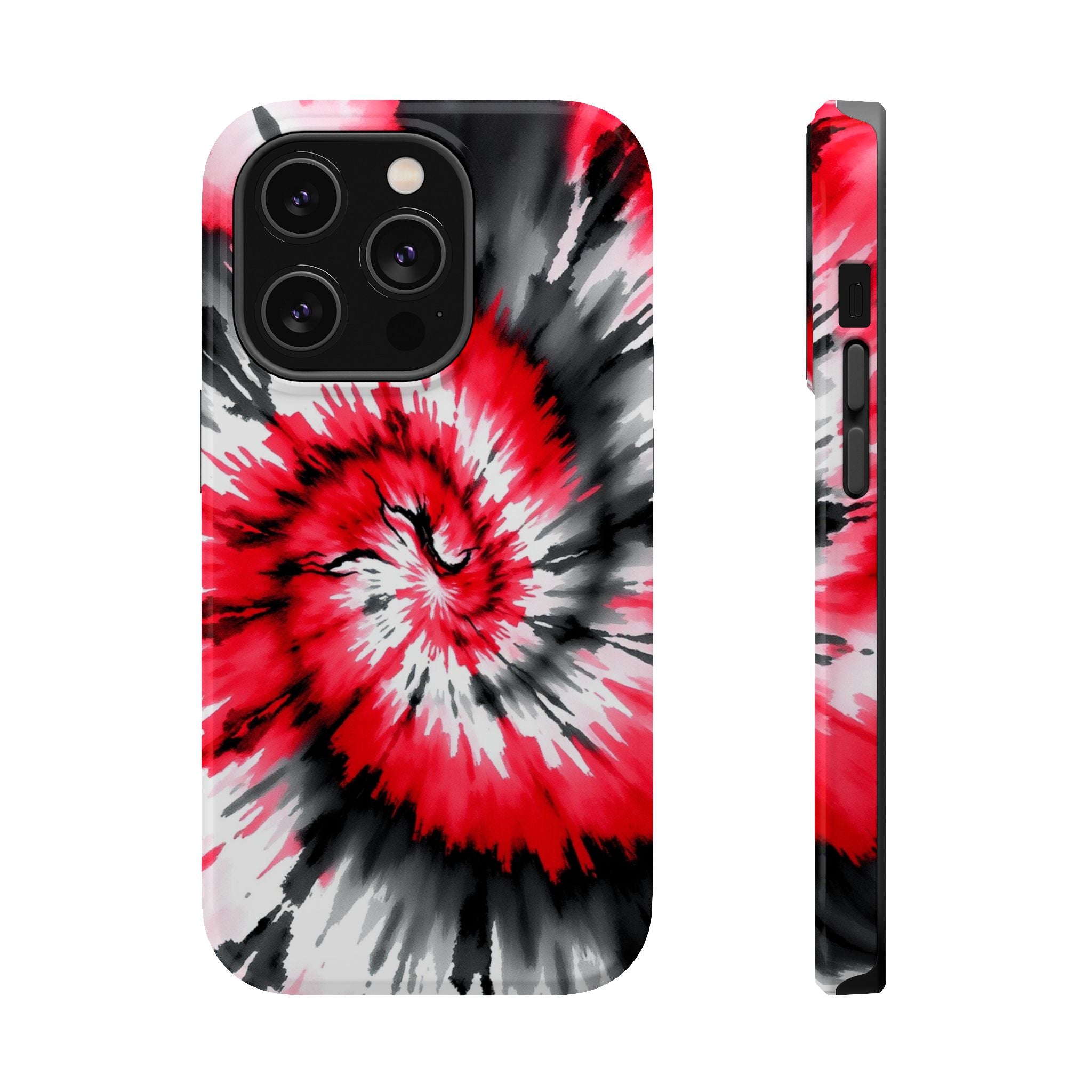iPhone Black And Crimson Tie-Dye Vortex Slim Everyday iPhone Designer · iPhone C
