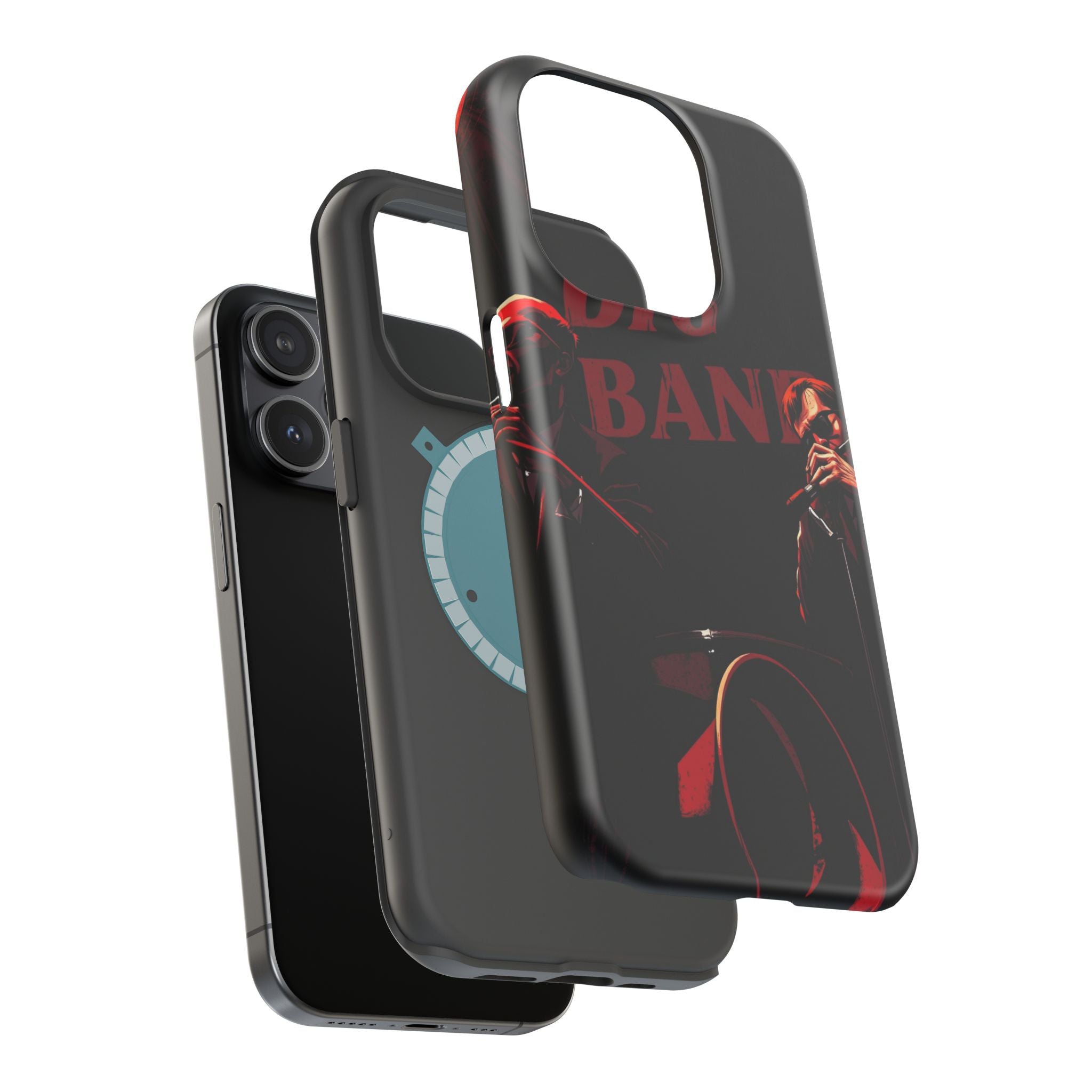 iPhone Black And Crimson Big Band Era Slim Everyday Designer Case · iPhone Case