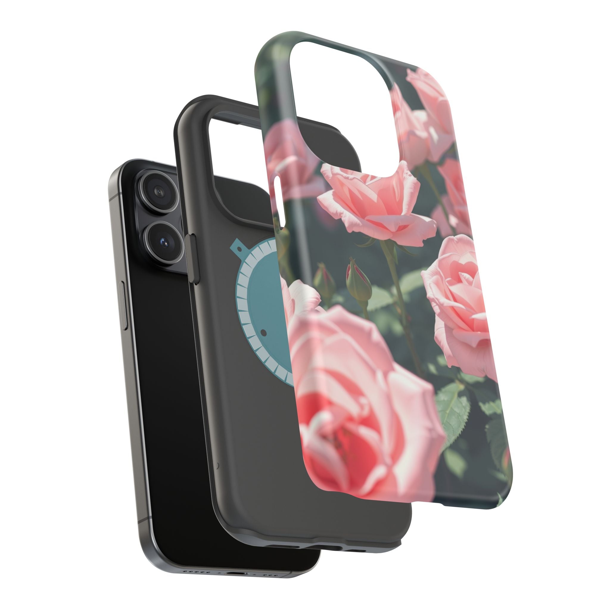 iPhone Mint And Blush Rose Garden Bold Modern Everyday Snap Case · iPhone Case