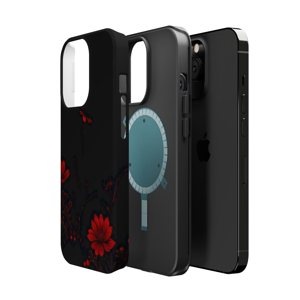 iPhone Black And Crimson Desert Flower Slim Everyday Designer Case · iPhone Case
