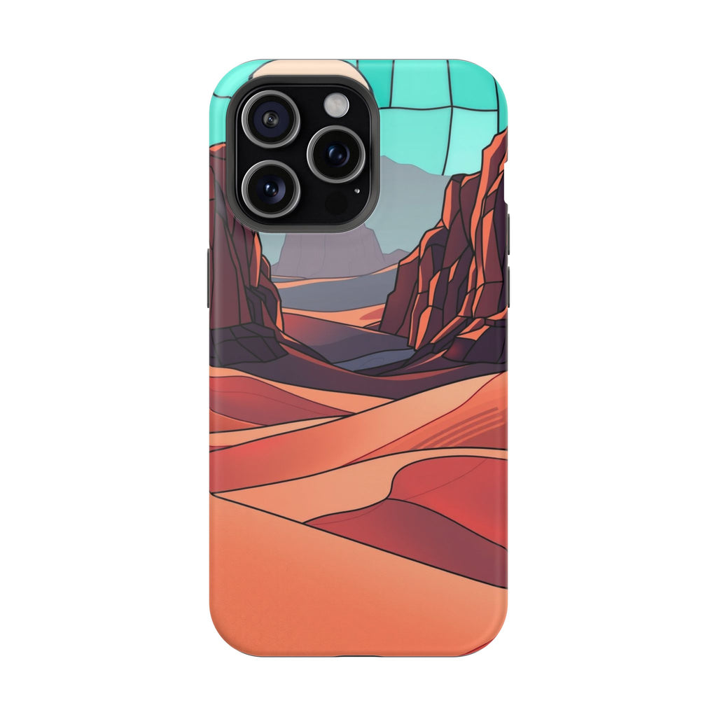 iPhone Desert Dunes Stained Glass Bold Modern Everyday Snap Case · iPhone Case