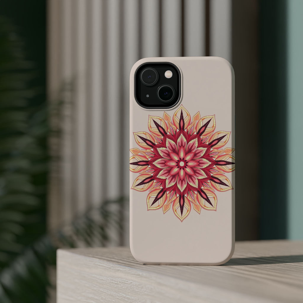 iPhone Floral Mandala Pixel Art -Bit Slim Everyday Designer Case · iPhone Case