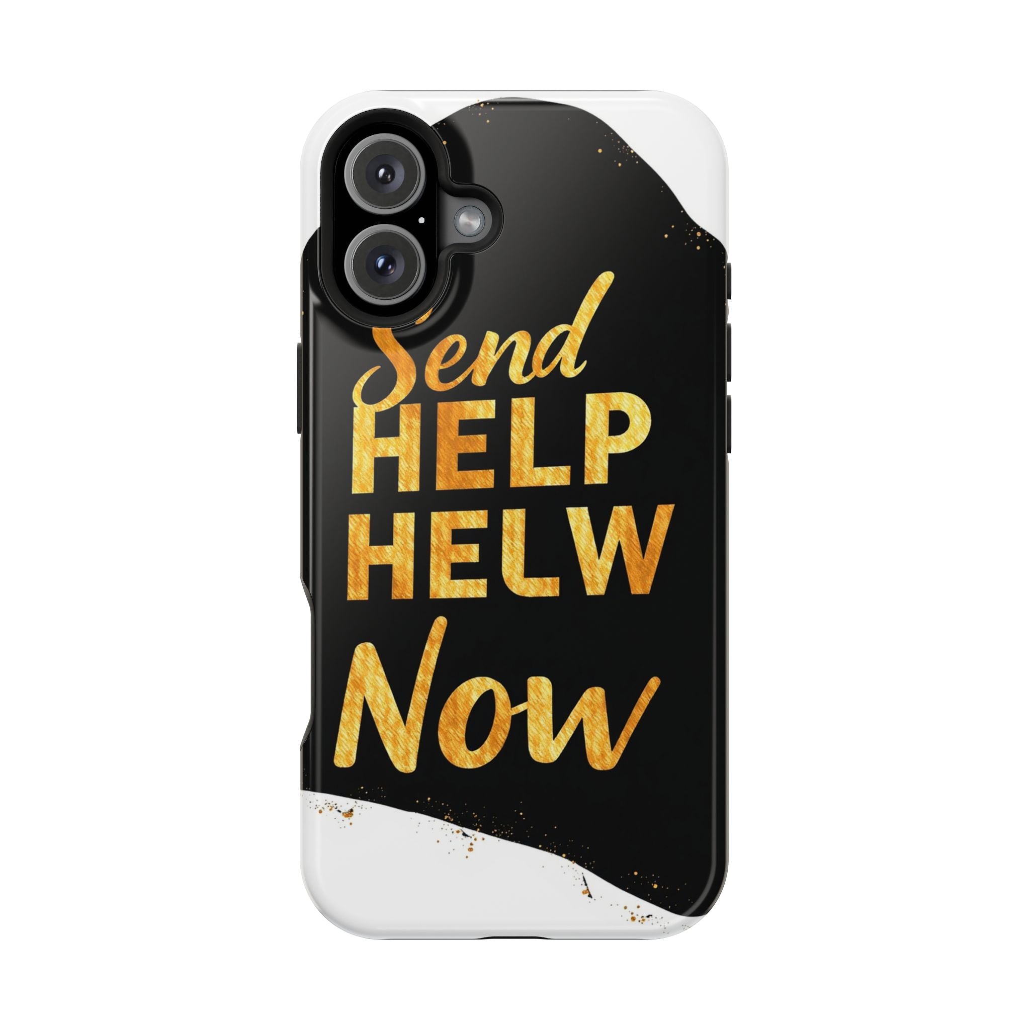iPhone Send Help Now Enchanted Art Bold Modern Everyday Snap Case · iPhone Case