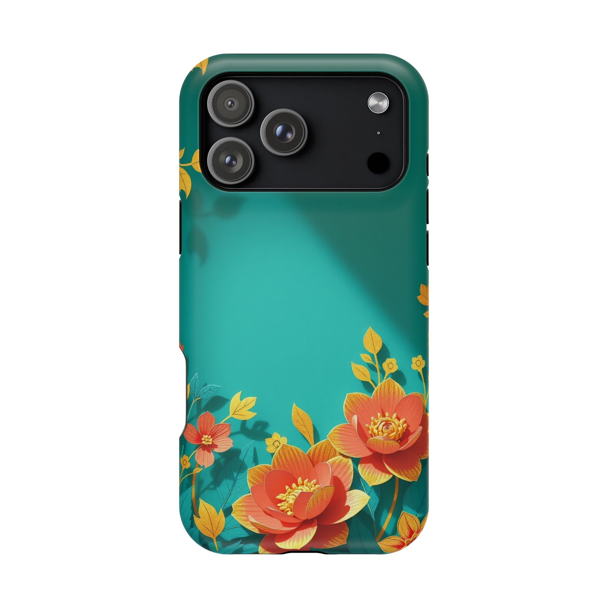 iPhone Floral Gold Foil Paper Cut Art Slim Everyday Designer Case · iPhone Case