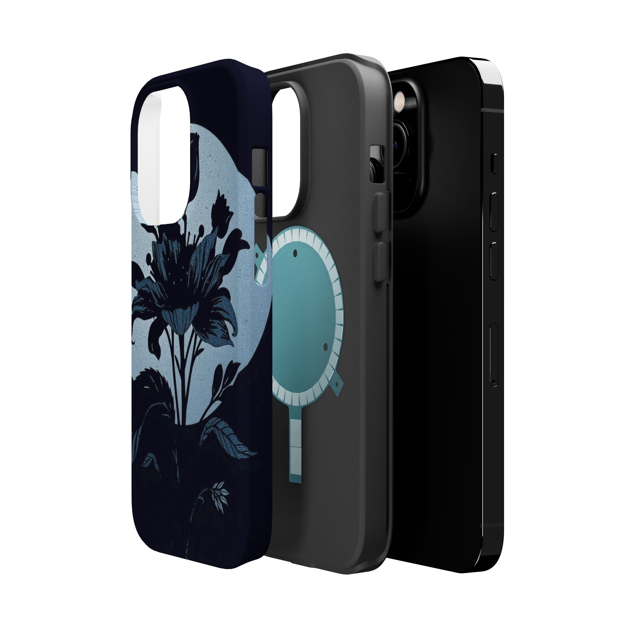 iPhone Radiant Floral Silhouette Design Slim Everyday Designer Case · iPhone Cas