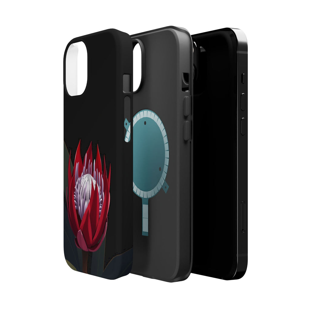 iPhone Black And Crimson Protea Bold Slim Everyday Designer Case · iPhone Case