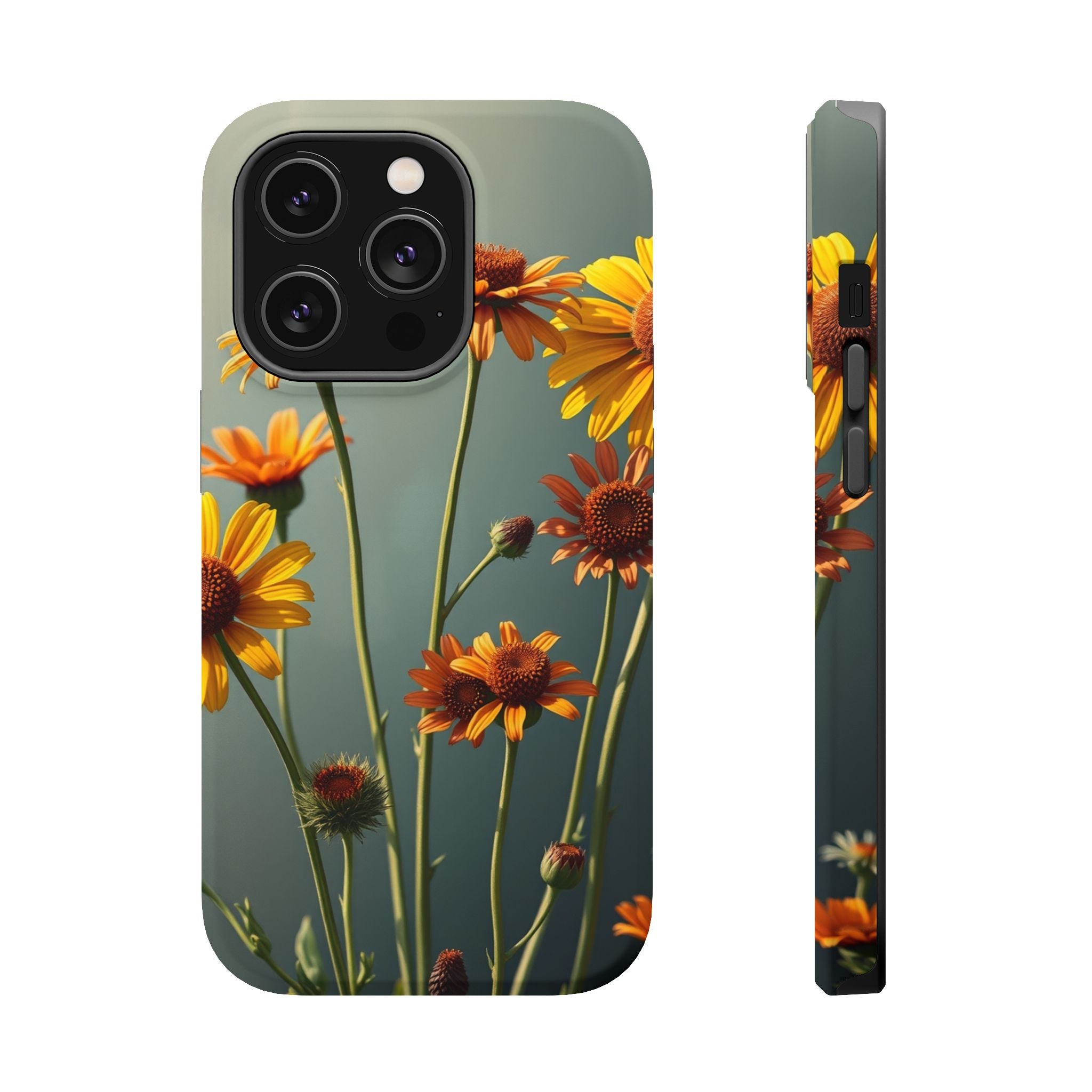 iPhone Mustard And Rust Wildflower Bunch Slim Everyday iPhone Designer · iPhone