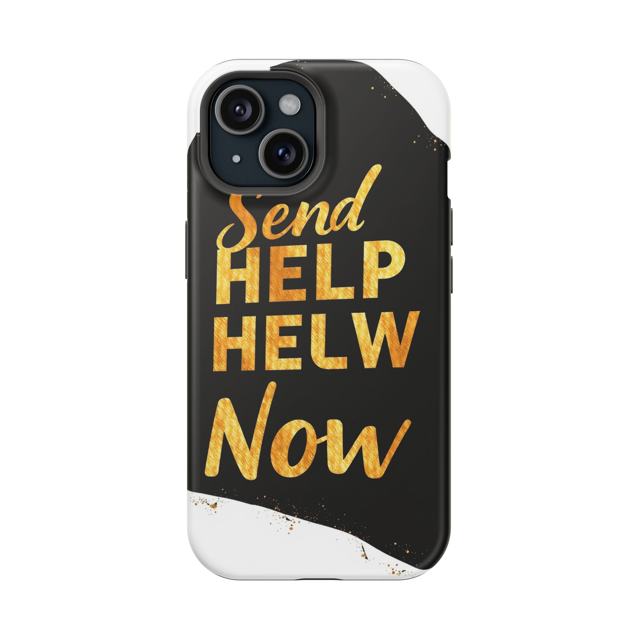 iPhone Send Help Now Enchanted Art Bold Modern Everyday Snap Case · iPhone Case