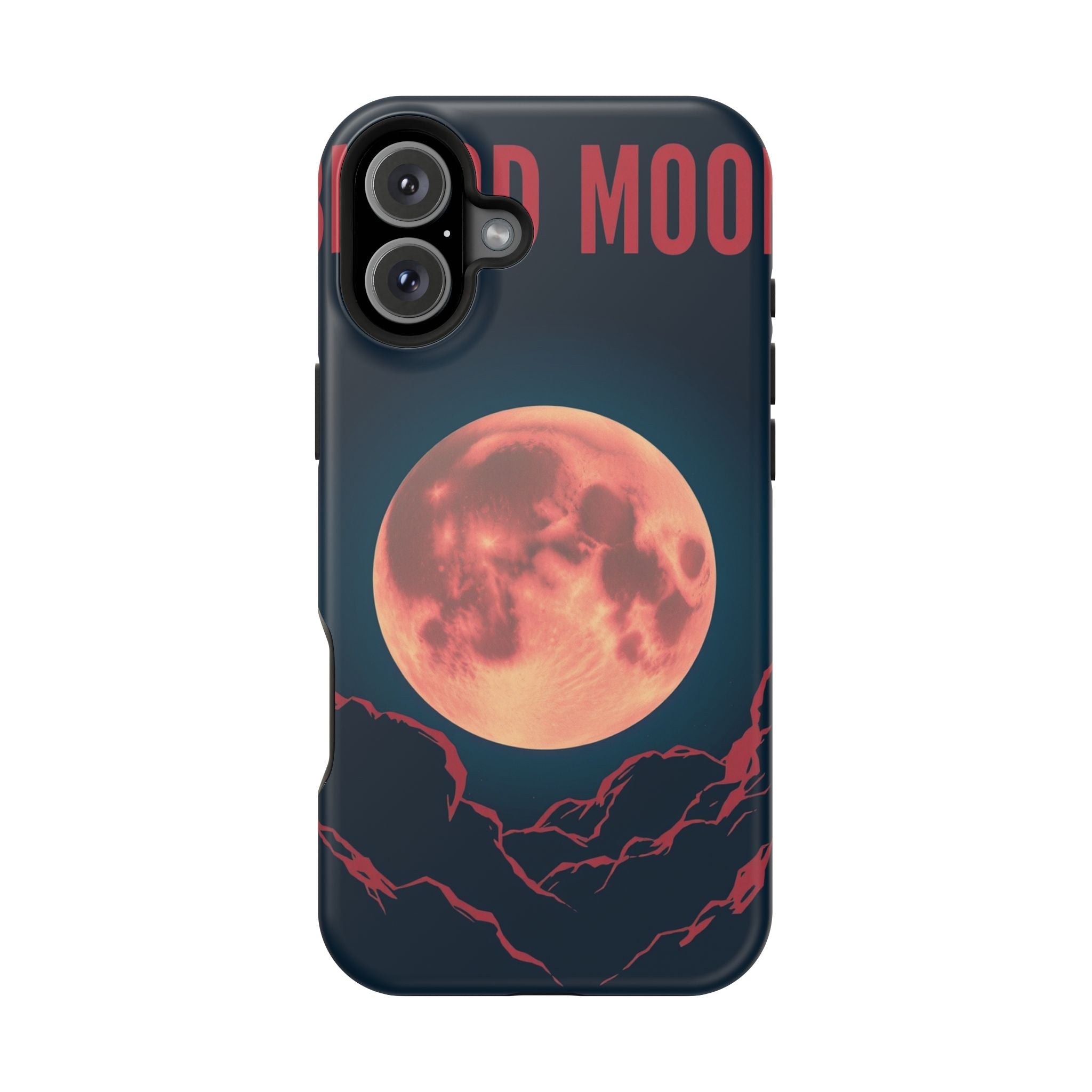 iPhone Blood Moon Rise Vintage Retro Poster Slim Everyday Designer Case · iPhone