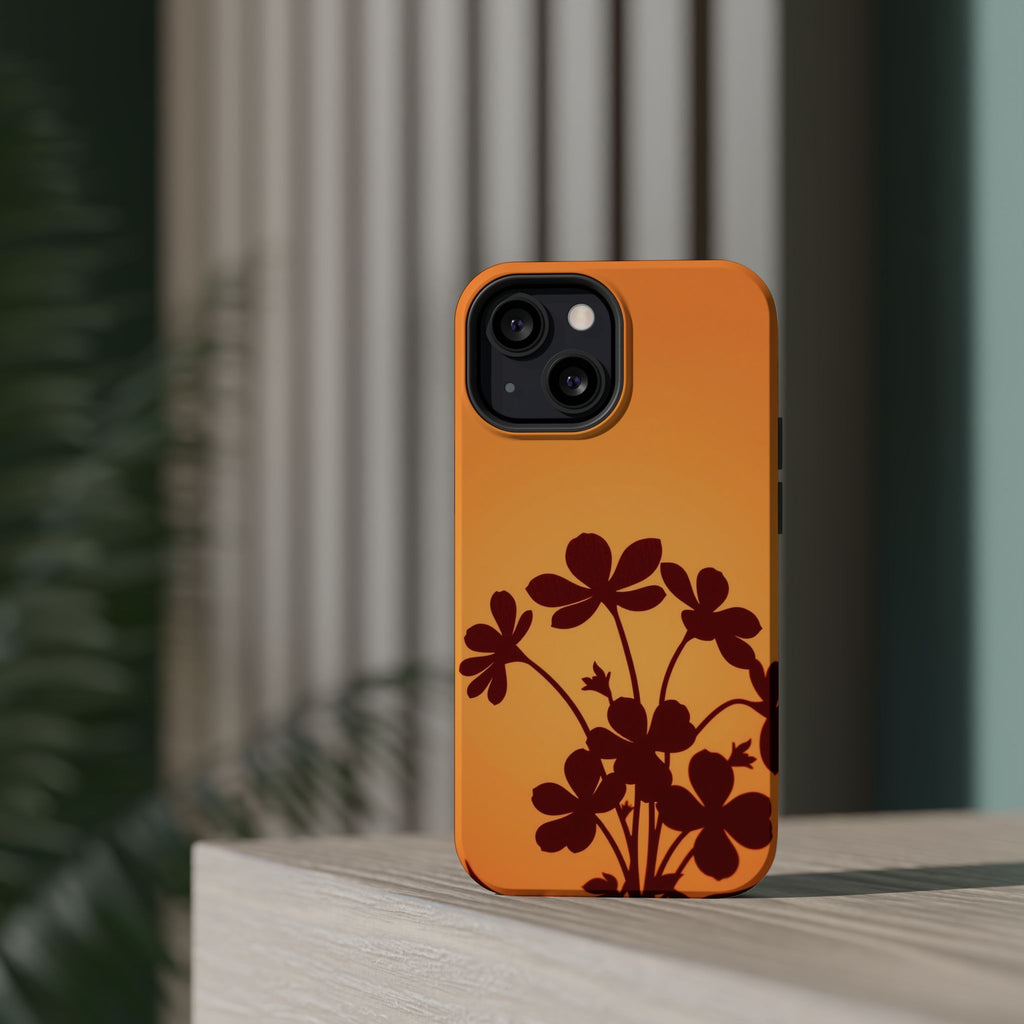 iPhone Floral Silhouette Electric Art Slim Everyday Designer Case · iPhone Case
