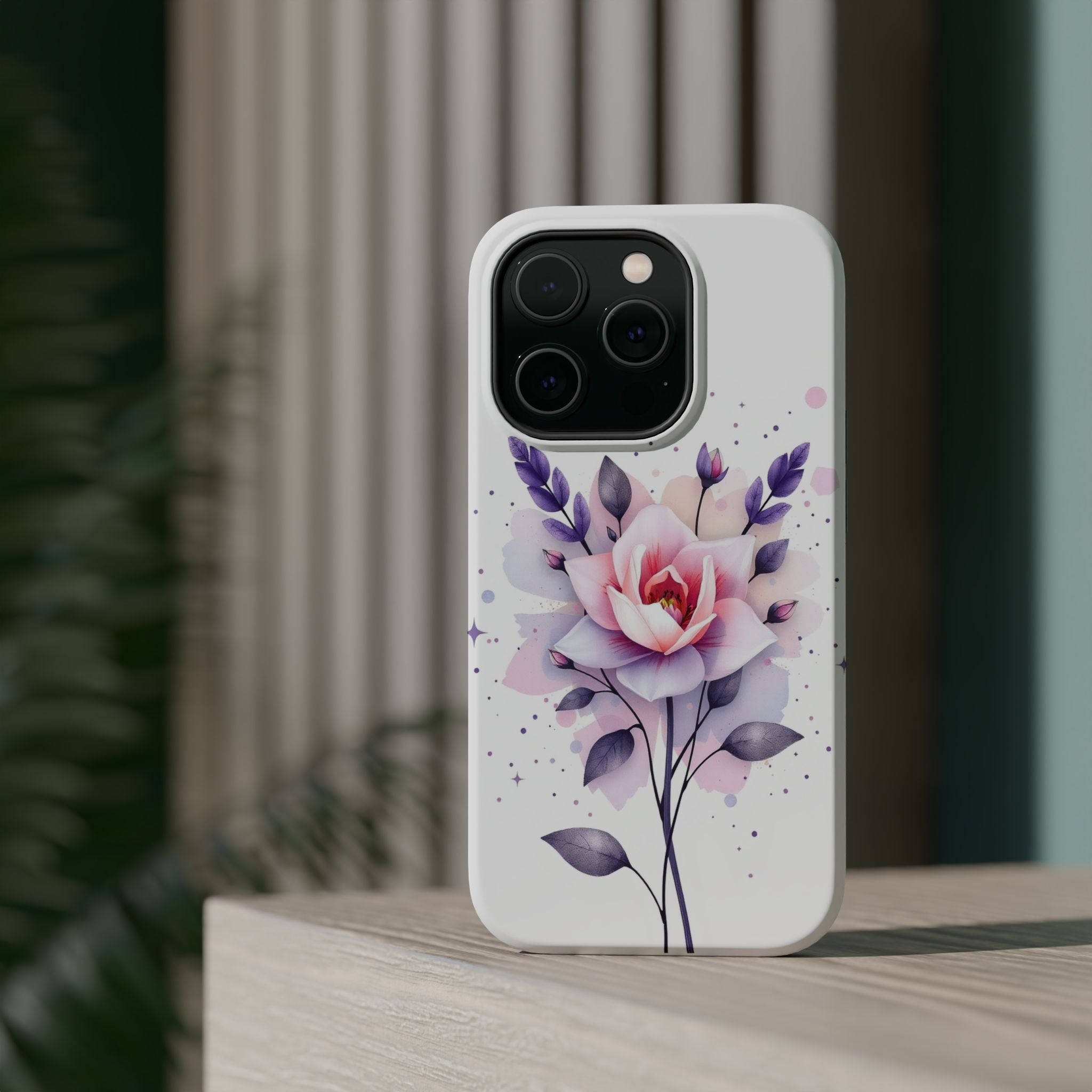 iPhone Lavender And Pearl Floral Watercolor Splash iPhone Artistic · iPhone Case