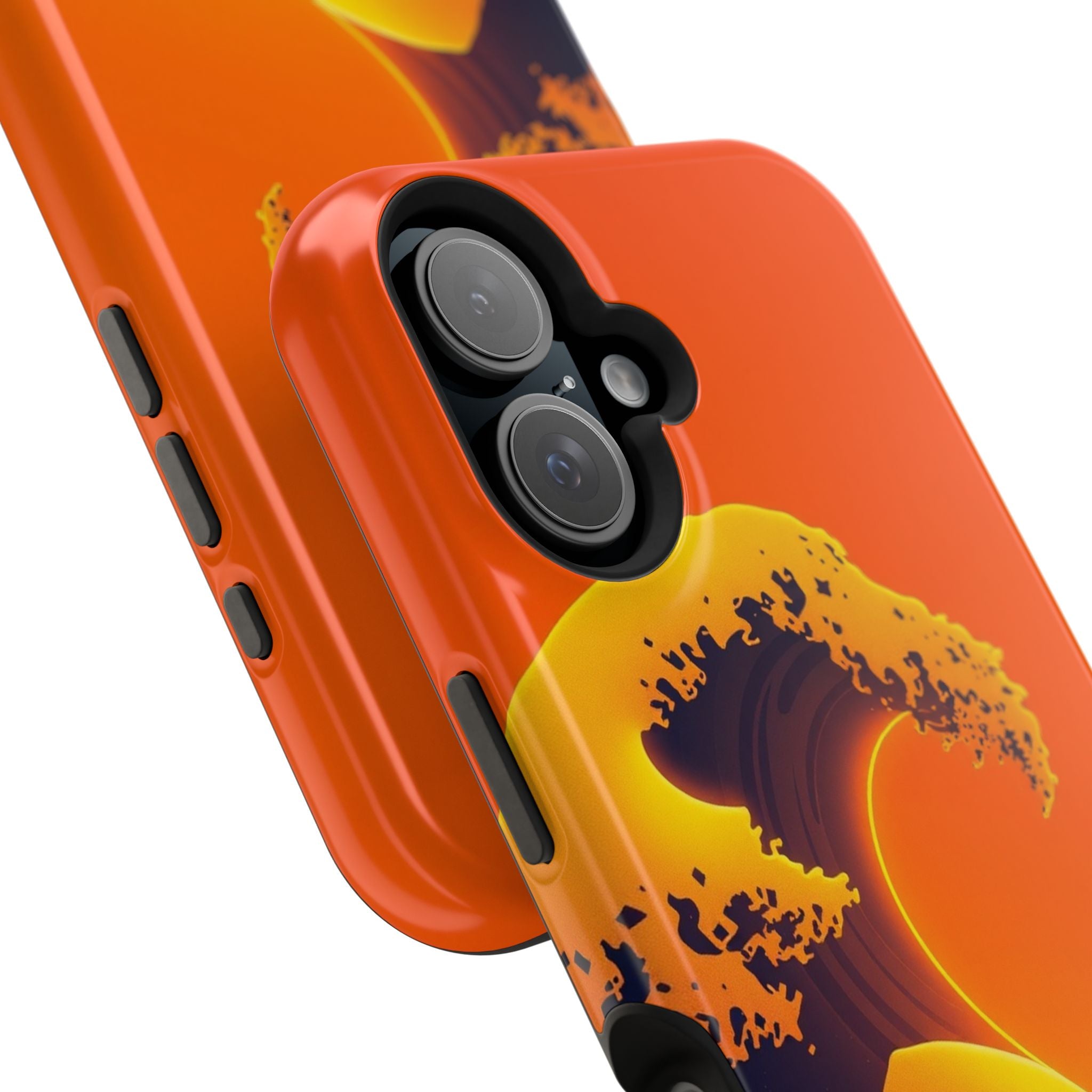 iPhone Mustard And Rust Holographic Wave Slim Everyday iPhone Designer · iPhone