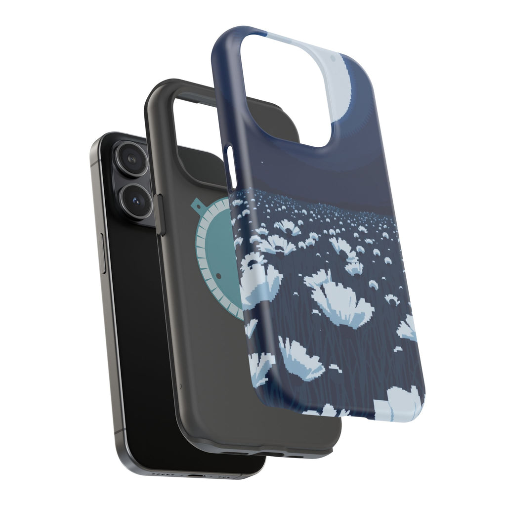 iPhone Poppy Field Pixel Art -Bit Bold Modern Everyday Snap Case · iPhone Case