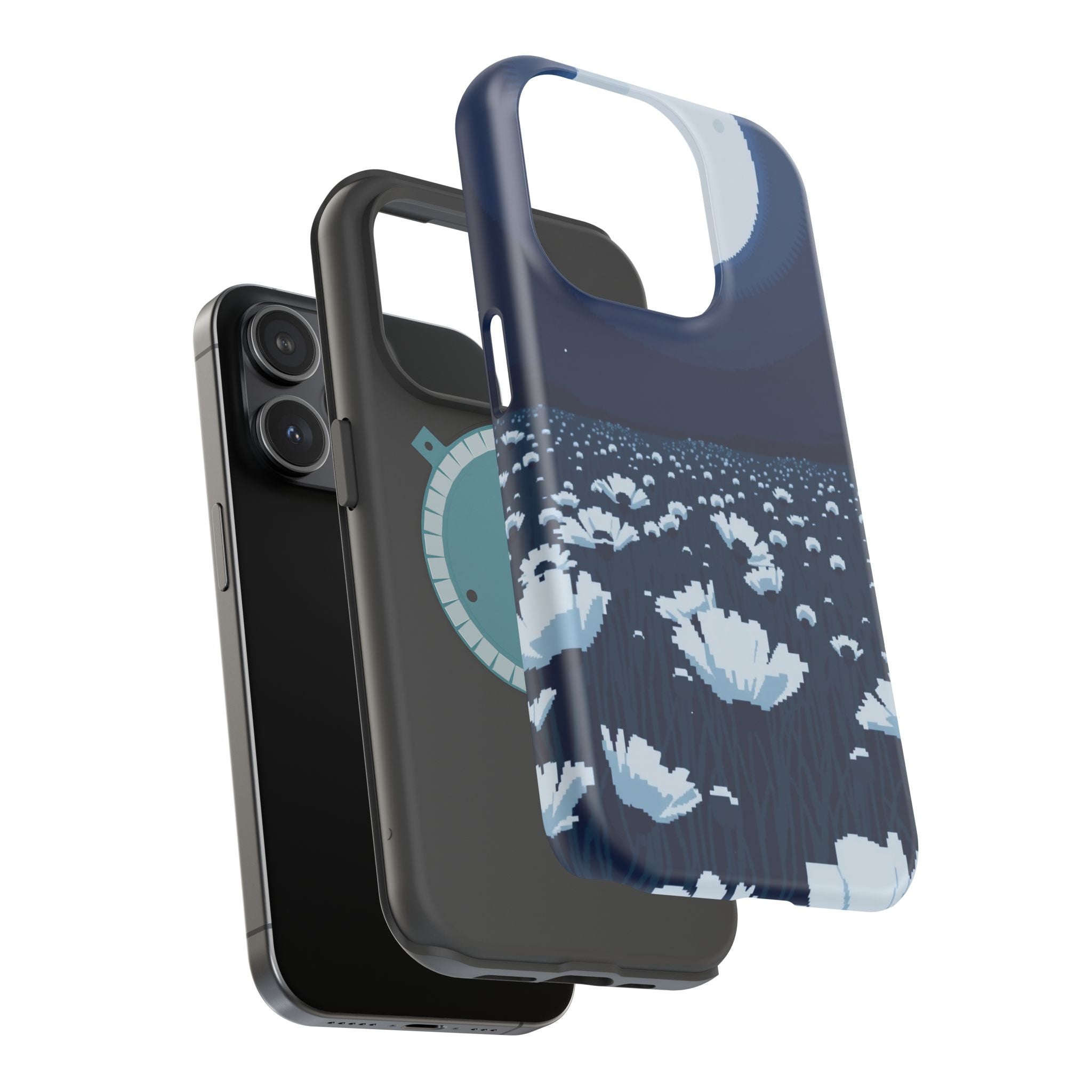 iPhone Poppy Field Pixel Art -Bit Bold Modern Everyday Snap Case · iPhone Case