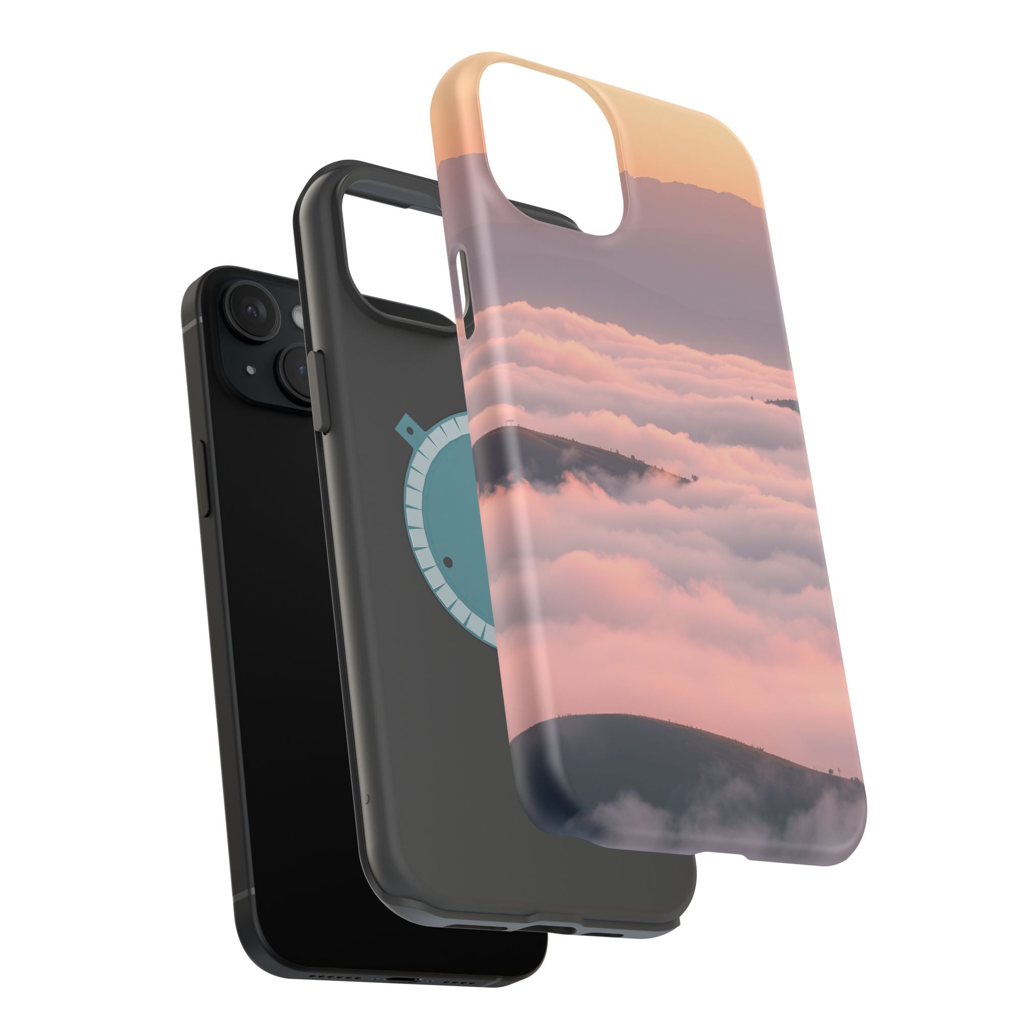iPhone Fog Rolling Over Hills Grunge Distressed Soft iPhone Finish · iPhone Case