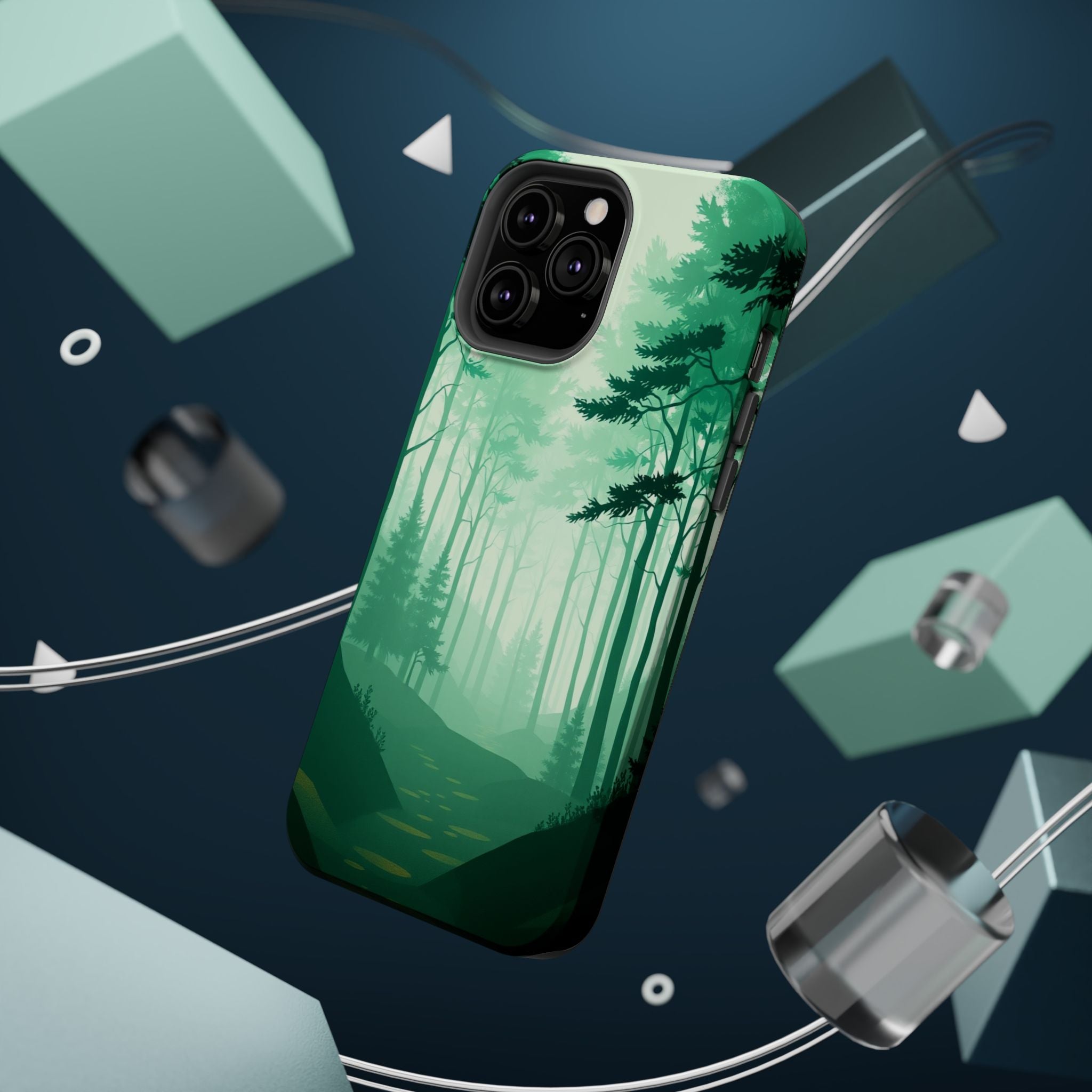 iPhone Earthy Misty Forest Path Design Slim Everyday Designer Case · iPhone Case