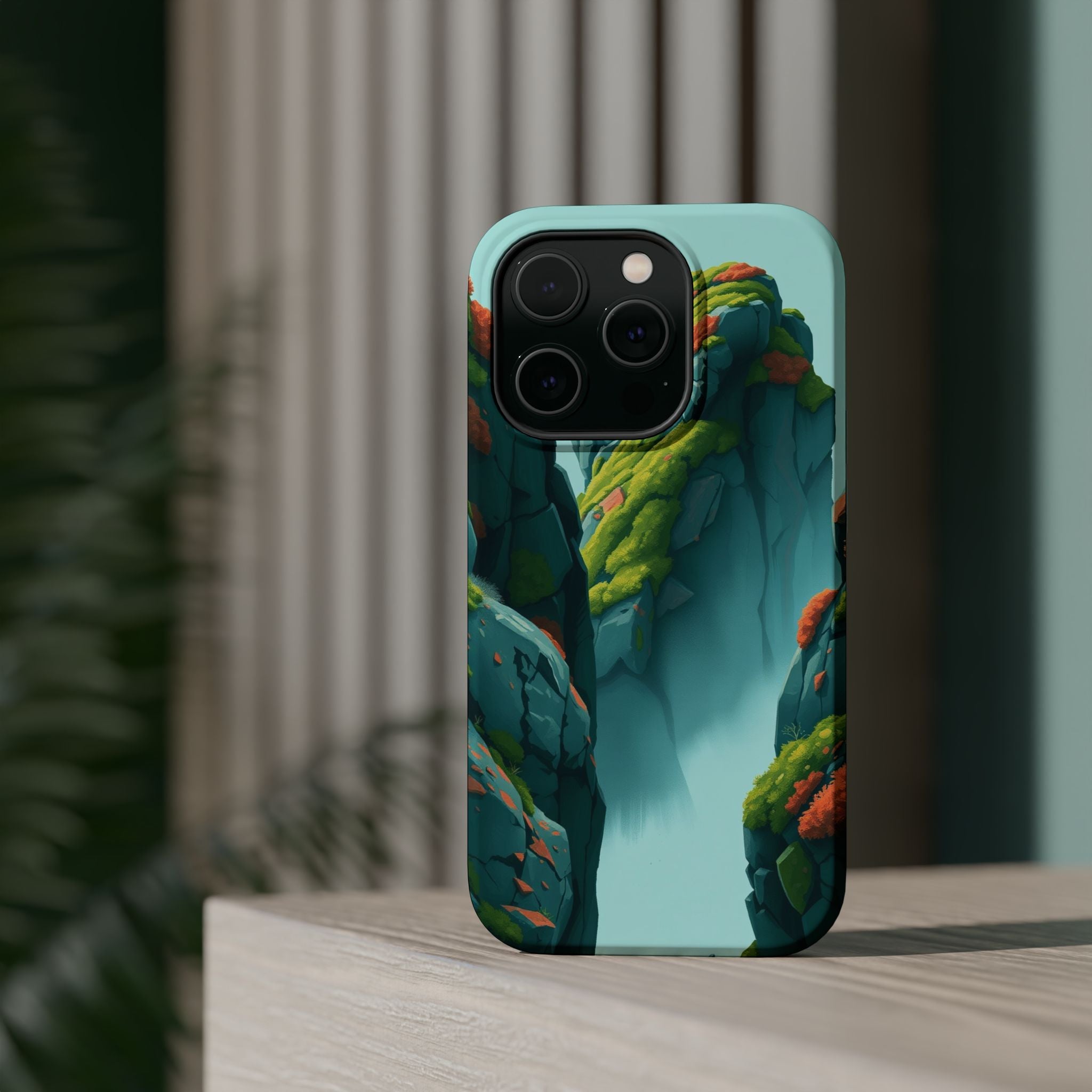 iPhone Moss Covered Rocks Oil Painting Impressionist iPhone Slim · iPhone Case