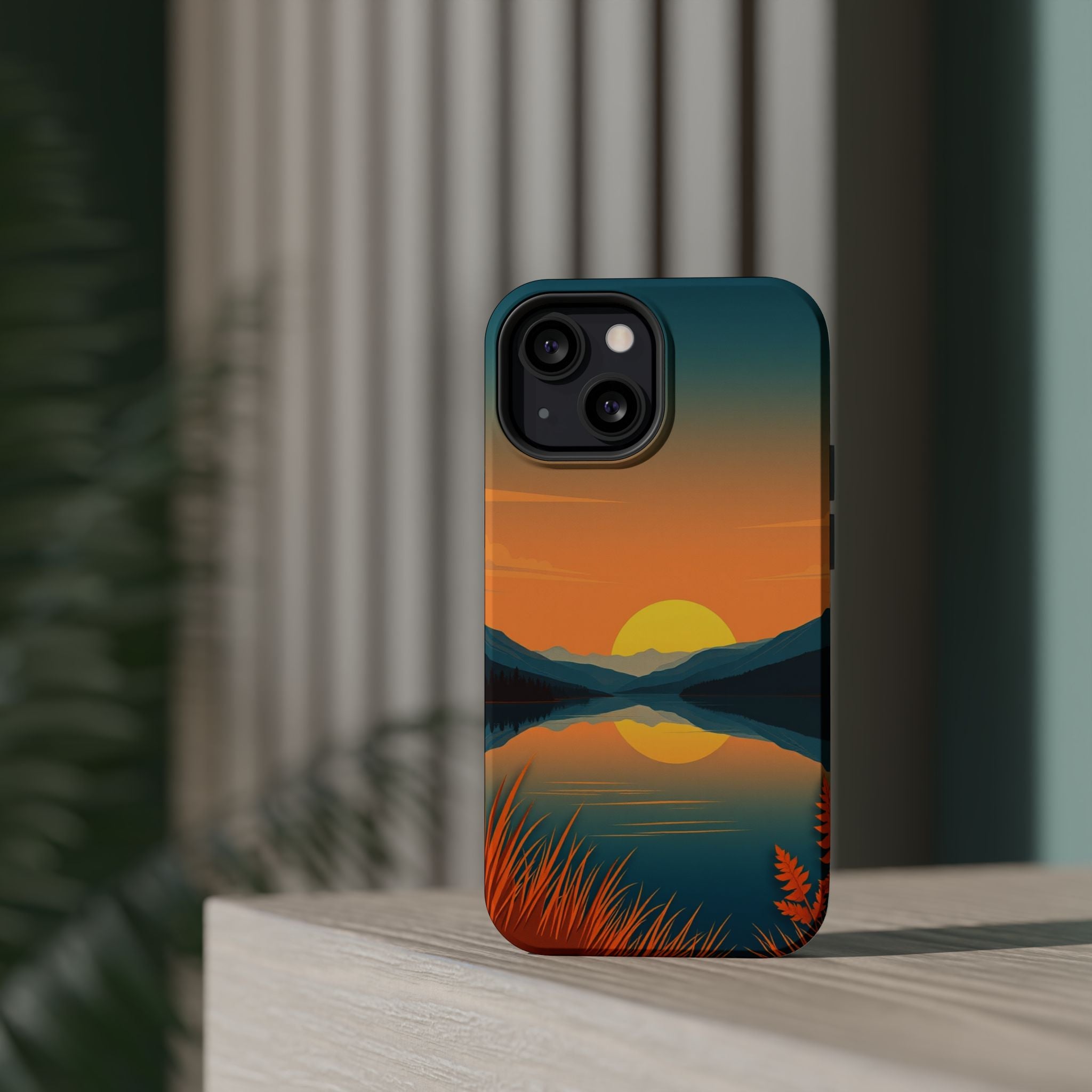 iPhone Lake at Twilight Cinematic Art Slim Everyday Designer Case · iPhone Case