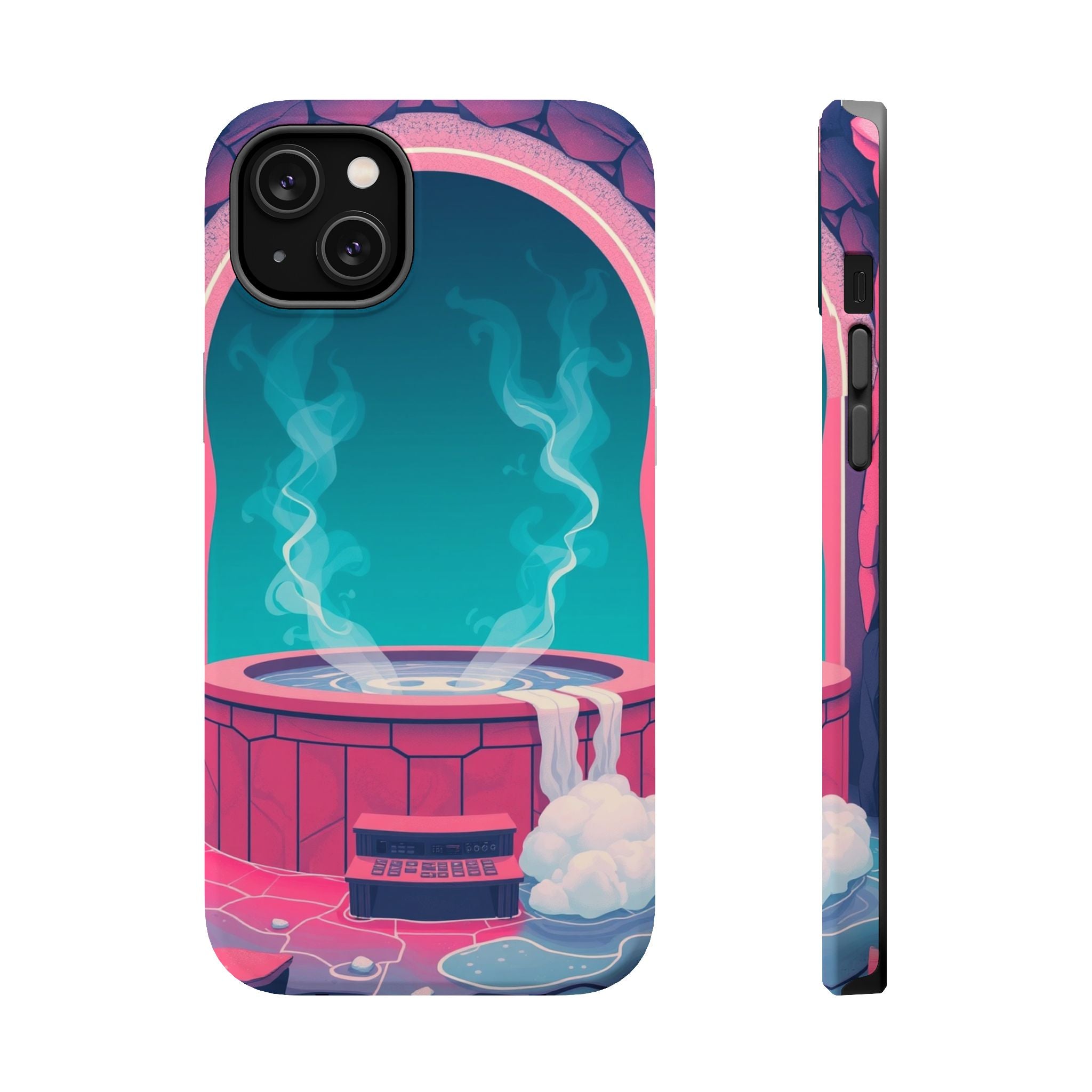 iPhone Hot Spring Steam Risograph Print Slim Everyday iPhone Designer · iPhone C