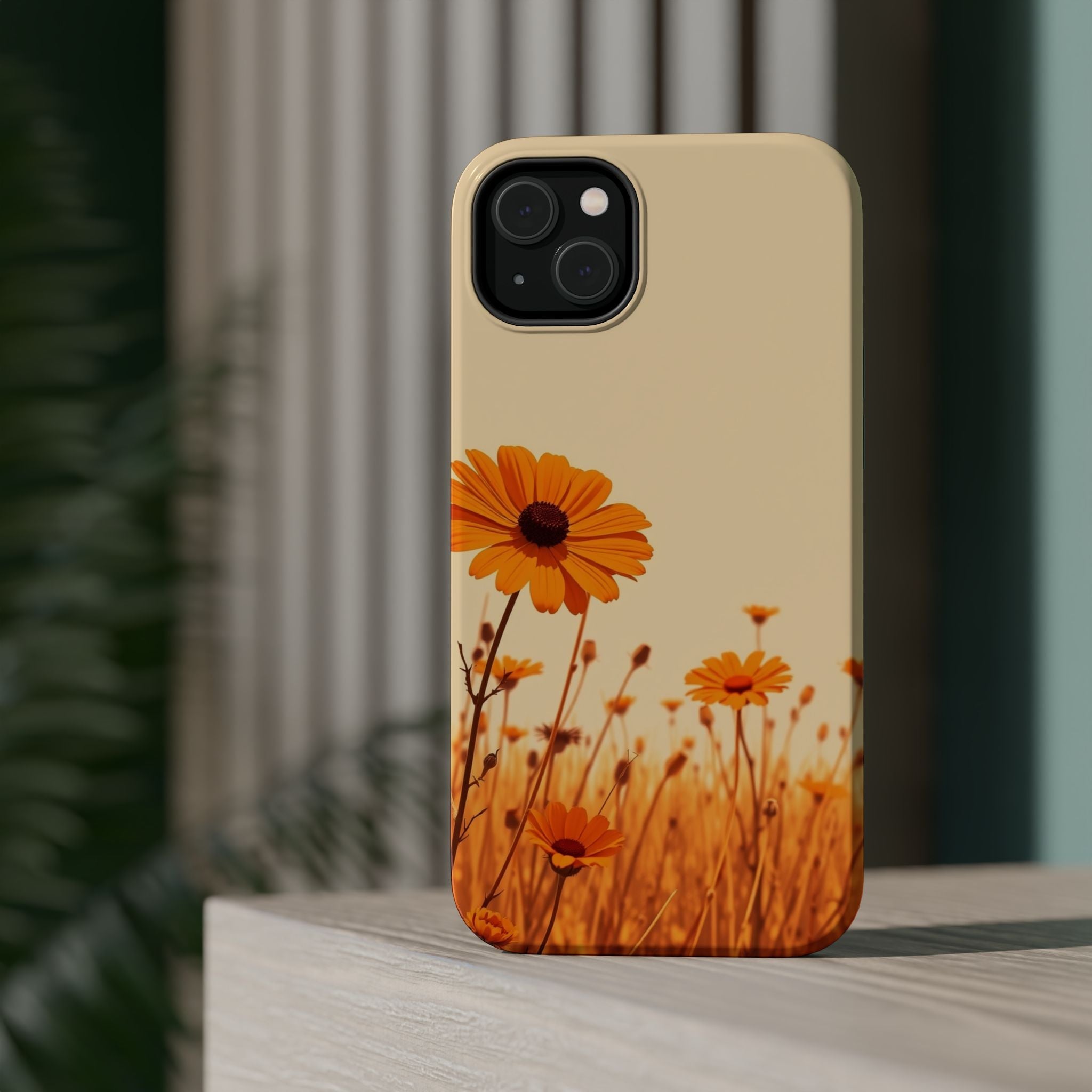 iPhone Wildflower Field Minimalist Line Art Slim Everyday Designer Case · iPhone