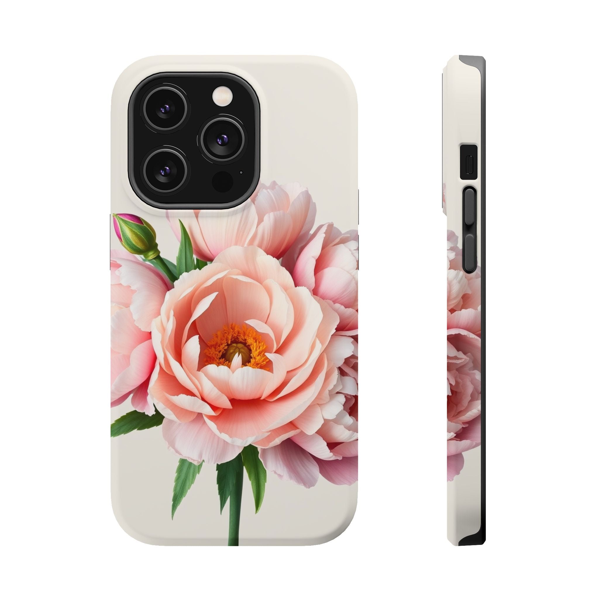iPhone Serene Peony Bouquet Design Bold Modern Everyday Snap Case · iPhone Case