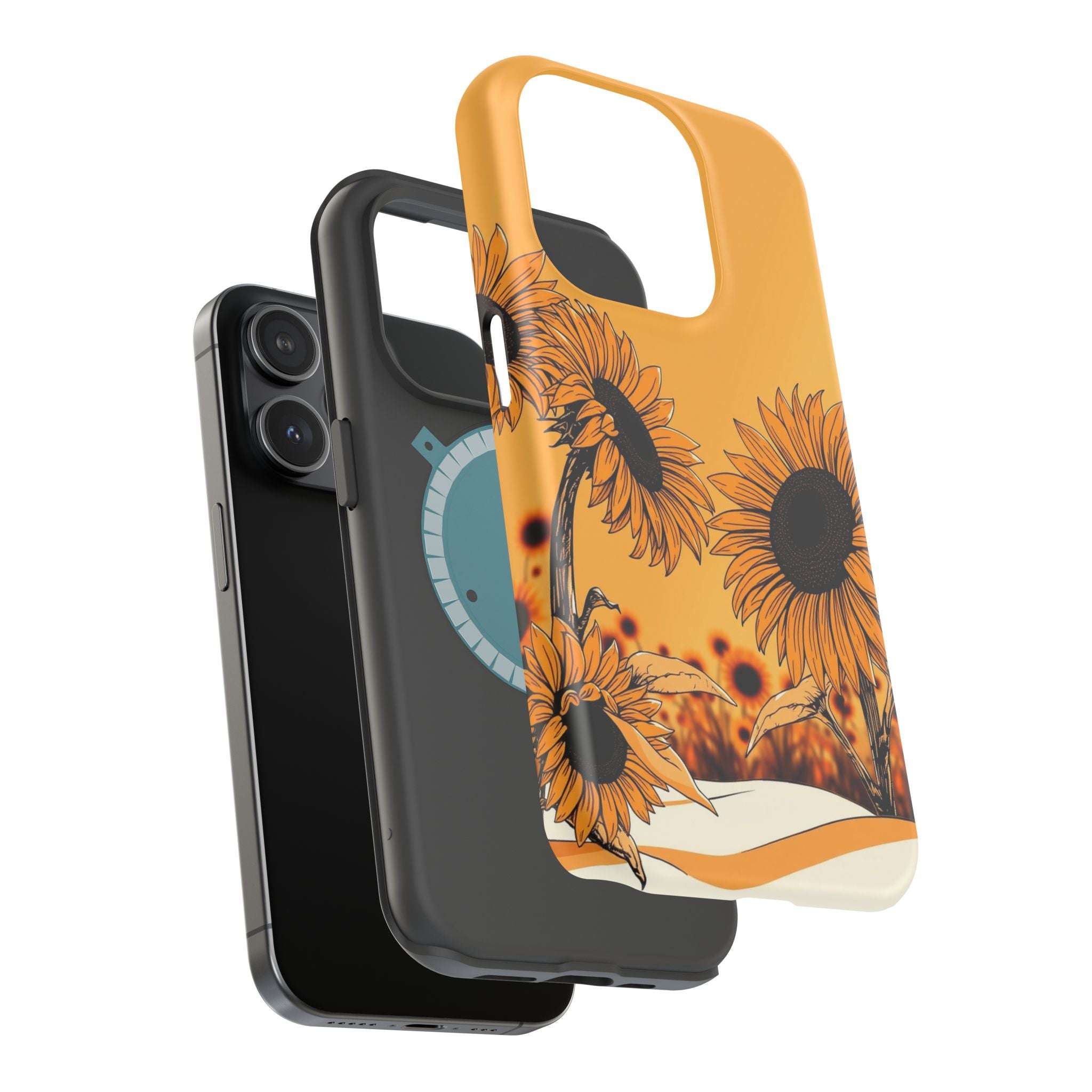 iPhone Burnt Orange And Sand Sunflower Pop Slim iPhone Everyday · iPhone Case