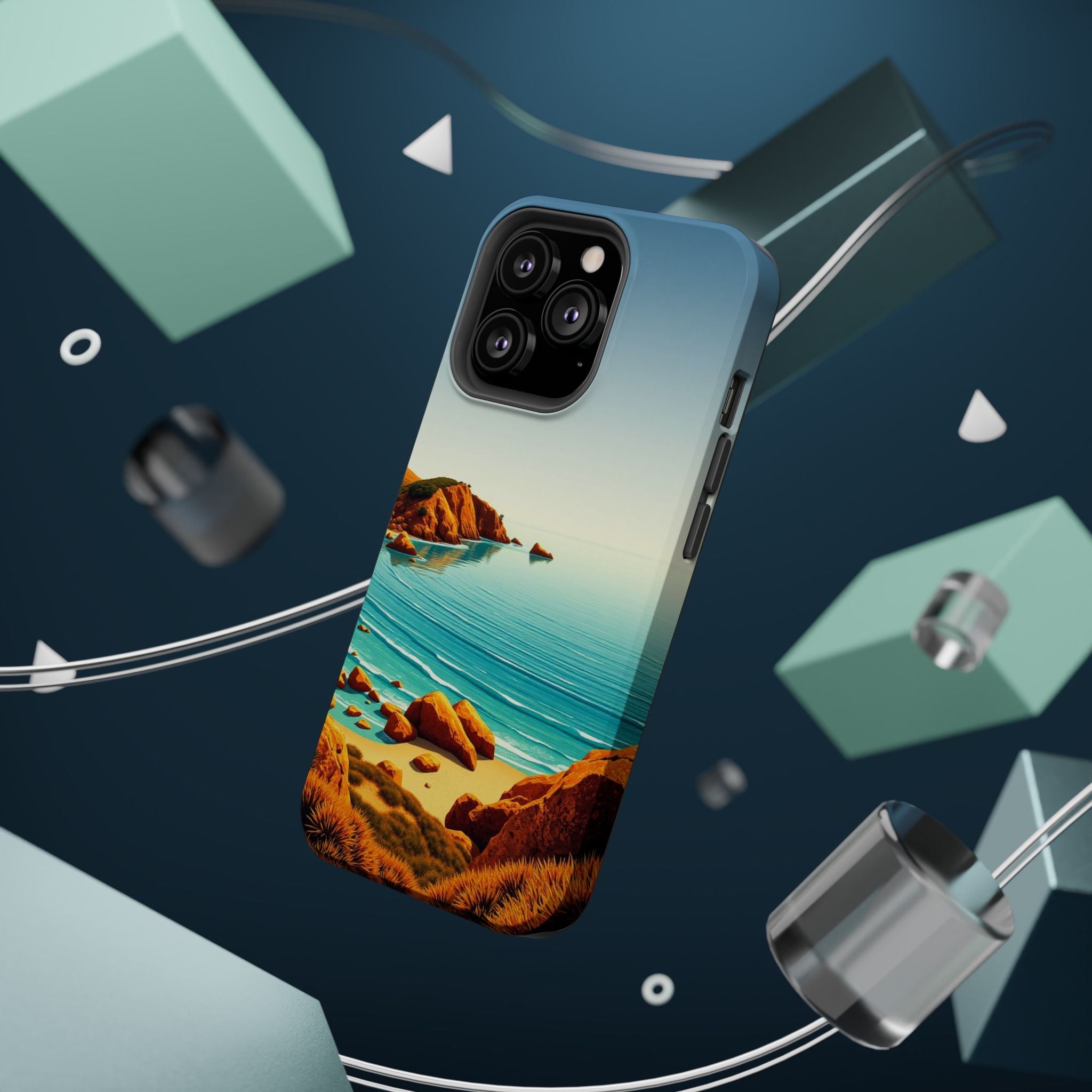 iPhone Mustard And Rust Pebble Beach Slim Everyday iPhone 14 Designer · iPhone C
