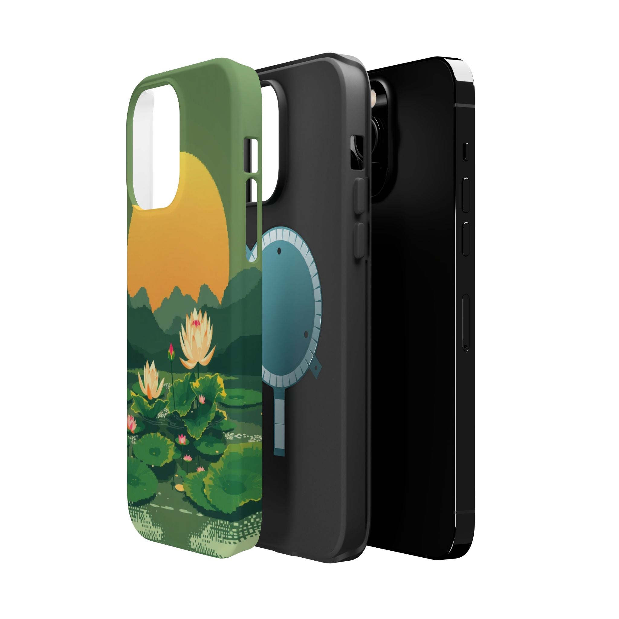 iPhone Lotus Pond Enchanted Art Slim Everyday Designer Case · iPhone Case