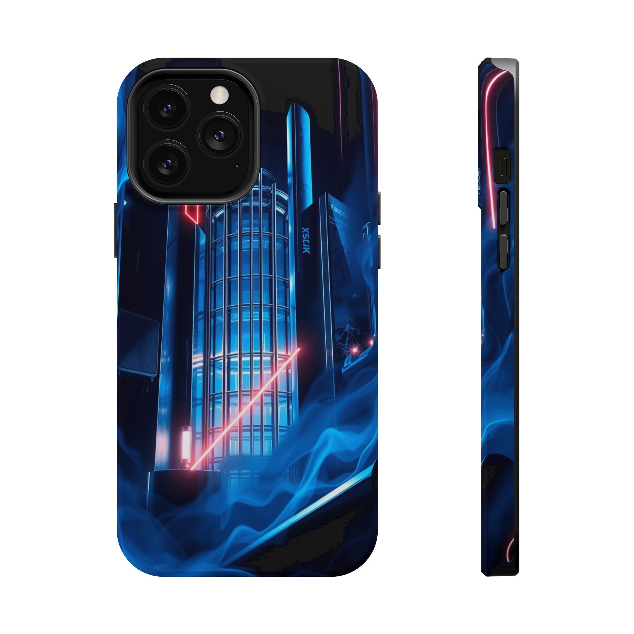 iPhone Midnight Blue And Silver Bauhaus Composition Slim Snap Case · iPhone Case
