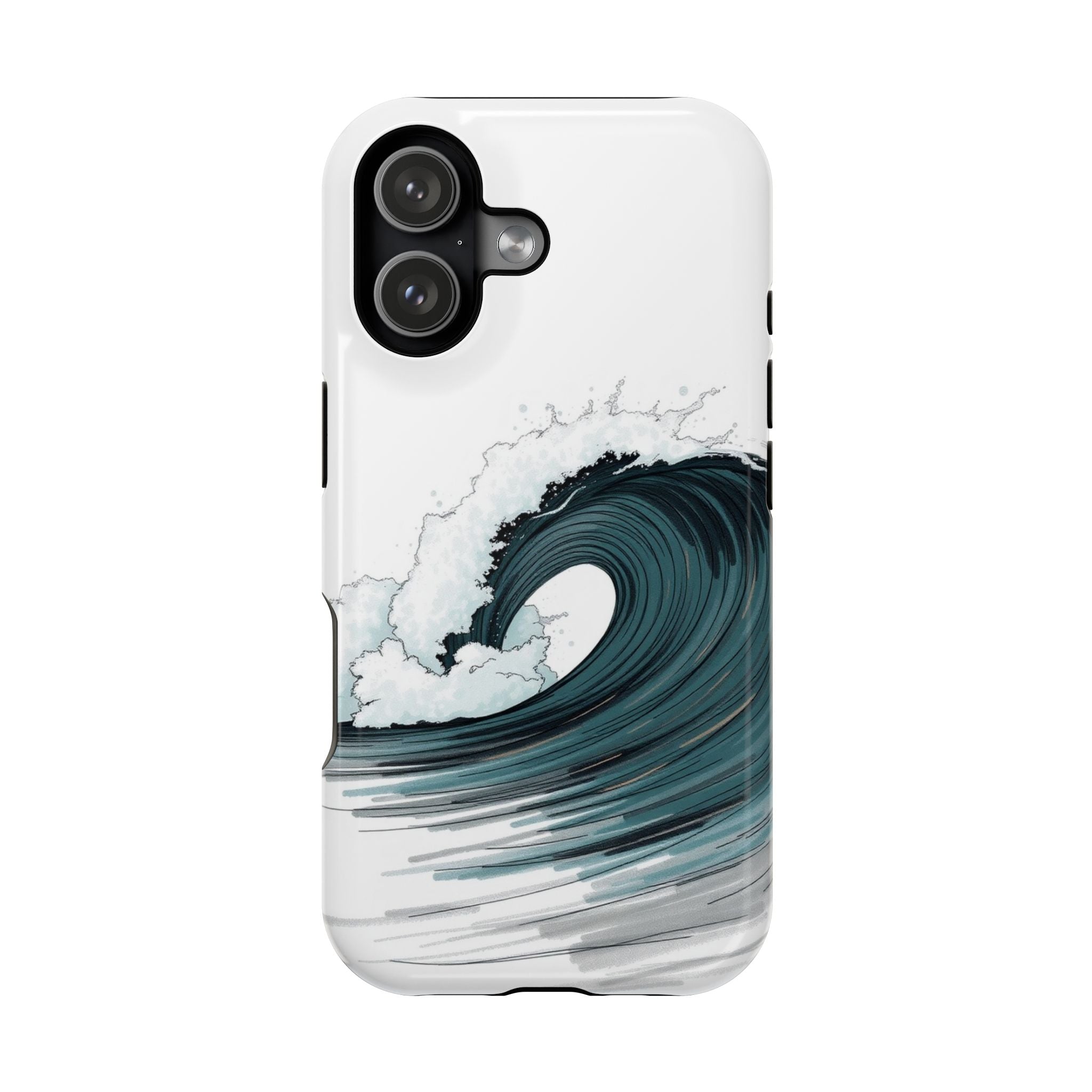 iPhone Ocean Wave Crash Hand-Drawn Sketch Slim iPhone Everyday Designer · iPhone
