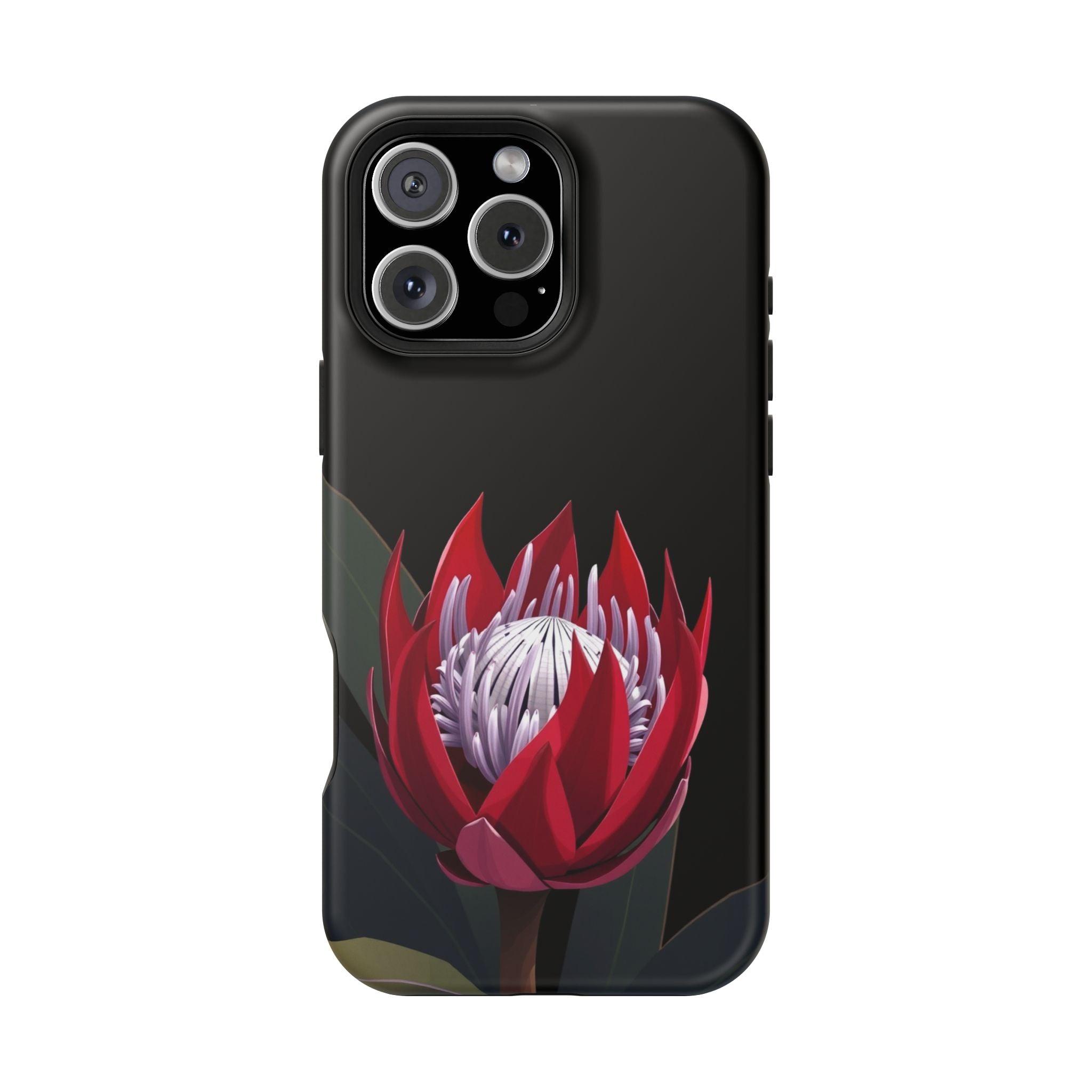 iPhone Black And Crimson Protea Bold Slim Everyday Designer Case · iPhone Case