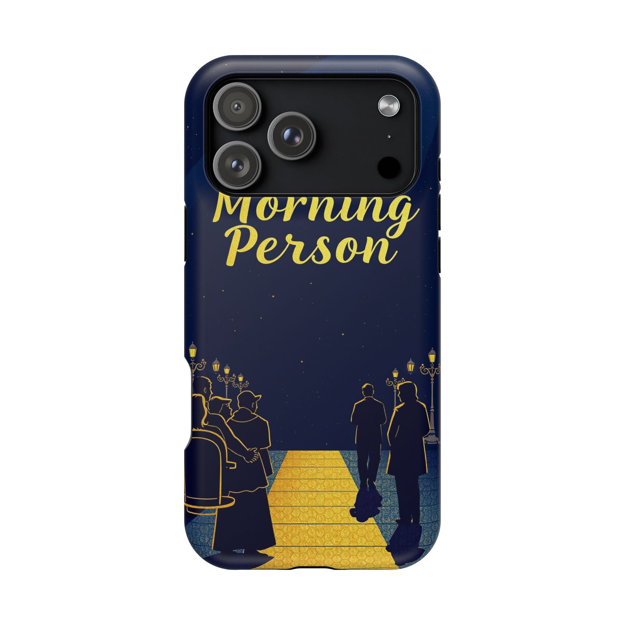 iPhone Midnight Blue And Silver Not a Morning Person Slim Snap Case · iPhone Cas