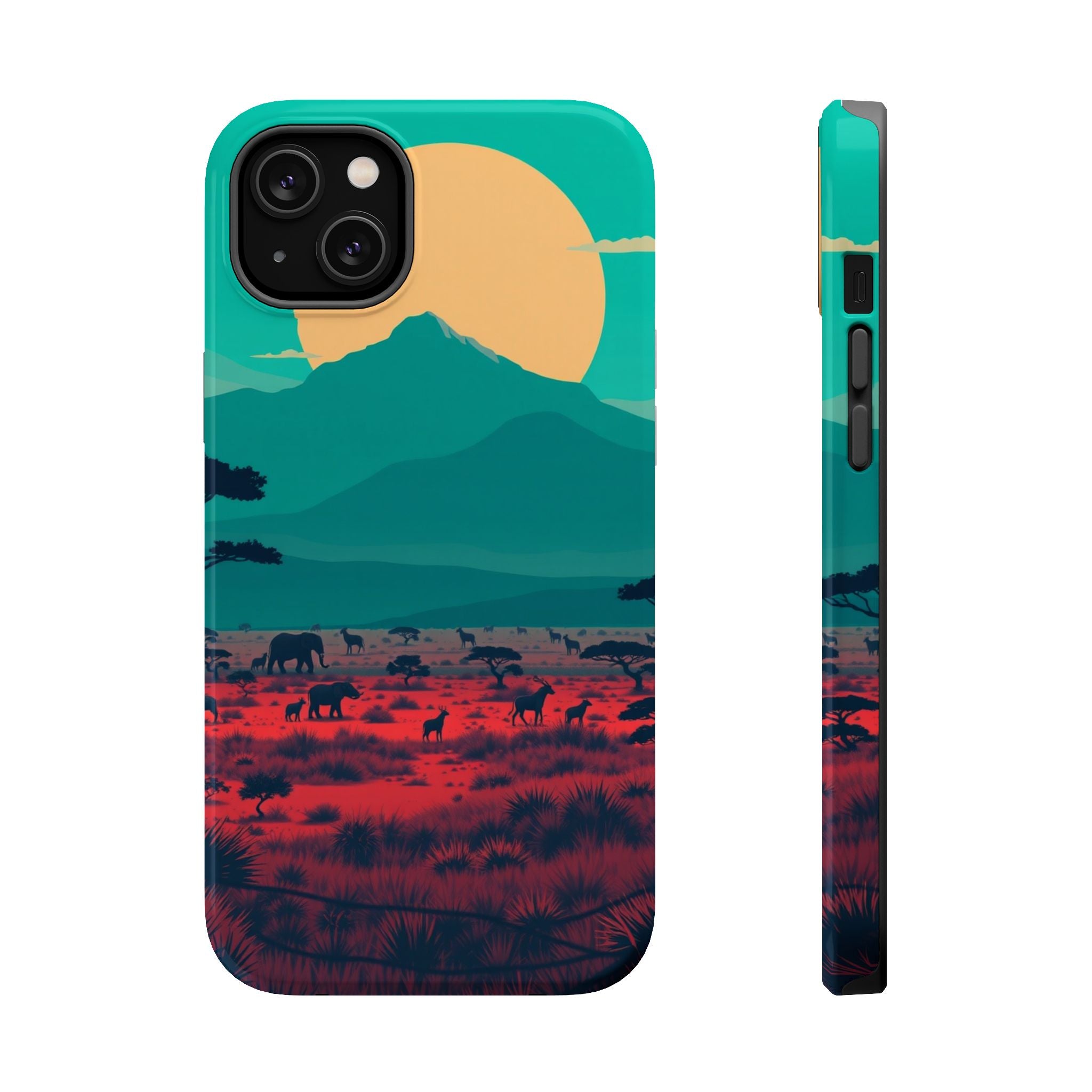 iPhone Savanna Horizon Vintage Retro Poster Slim iPhone Everyday · iPhone Case