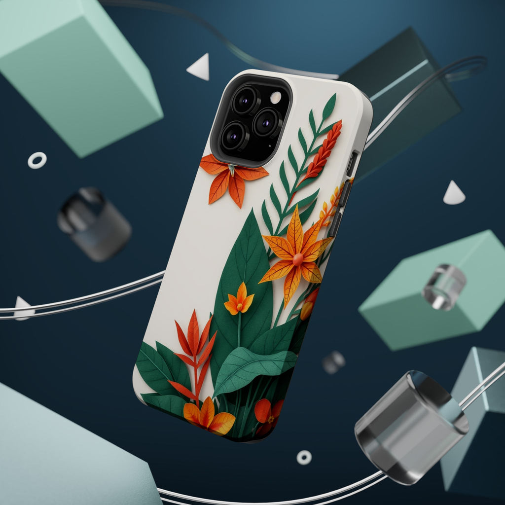 iPhone Jungle Floral Paper Cut Art Bold Modern Everyday Snap Case · iPhone Case