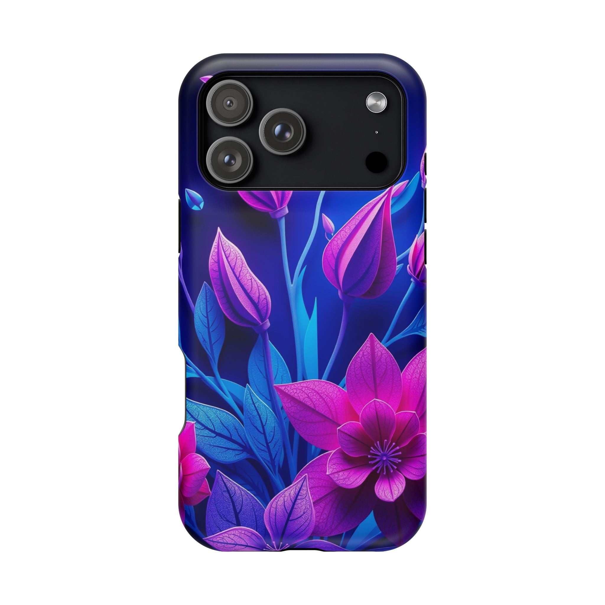 iPhone Neon Floral Paper Cut Art Bold Modern Everyday Snap Case · iPhone Case