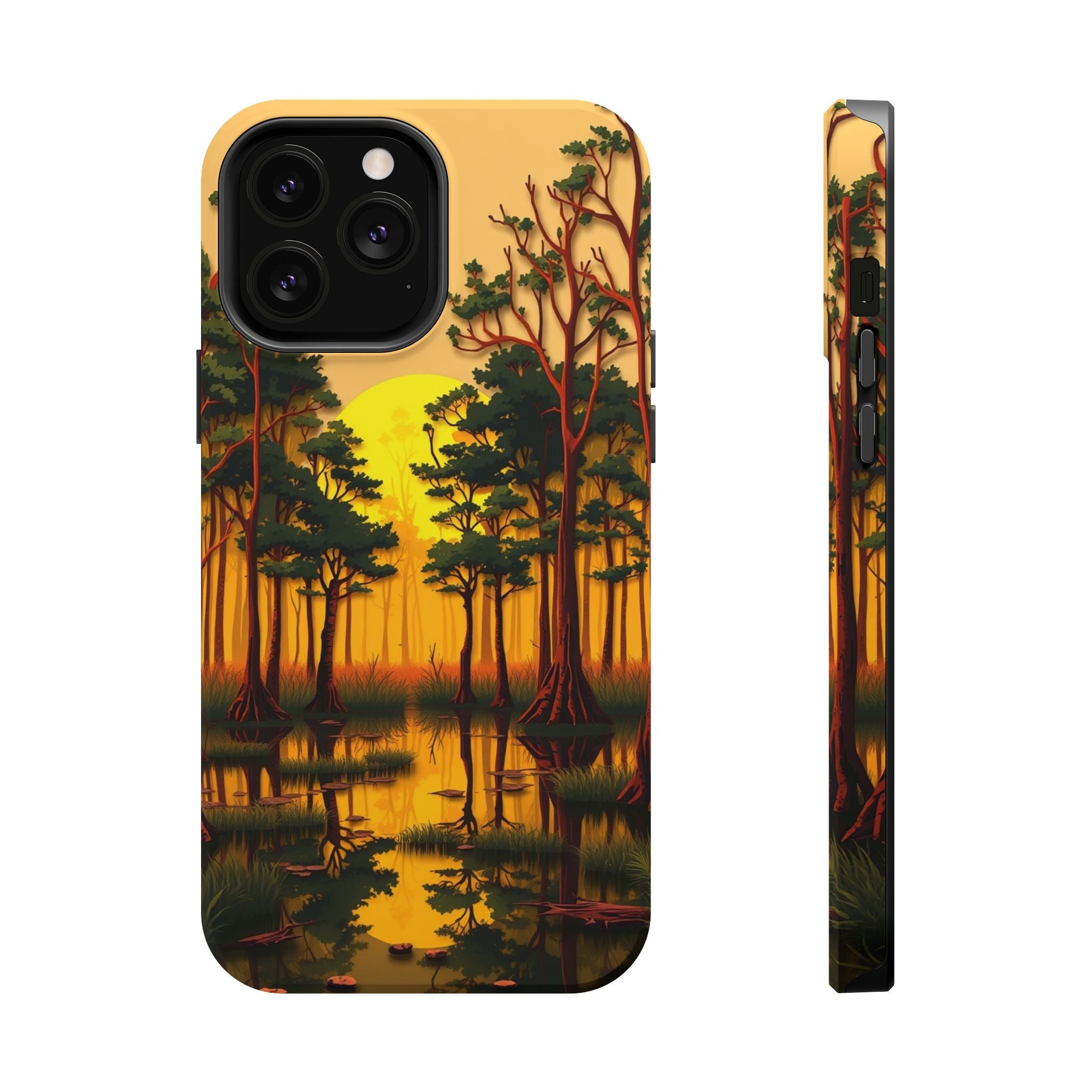 iPhone Earthy Cypress Swamp Design Bold Modern Everyday Snap Case · iPhone Case