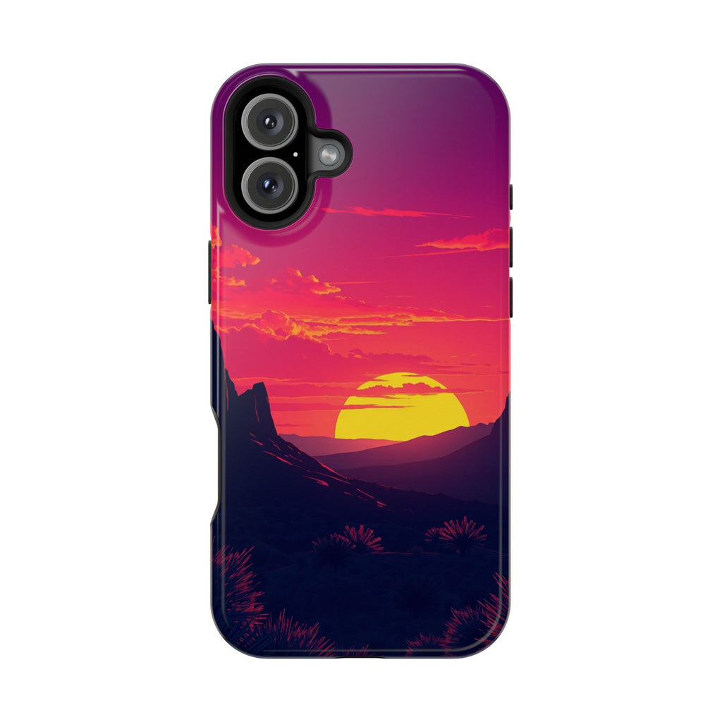 iPhone Cyan And Magenta Mesa Sunset Slim Everyday Designer Case · iPhone Case