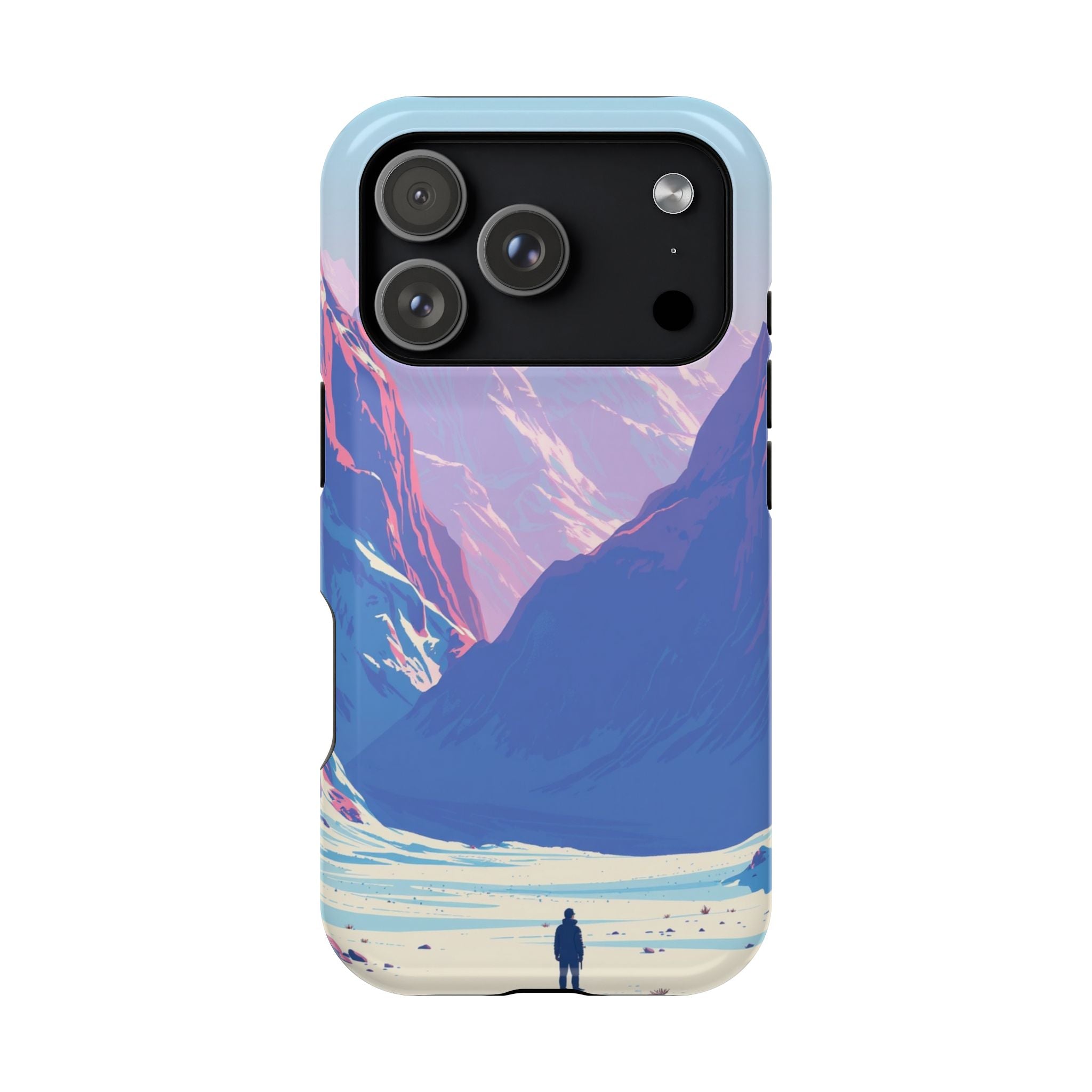 iPhone Cyan And Magenta Tundra Expanse Slim Everyday Designer Case · iPhone Case