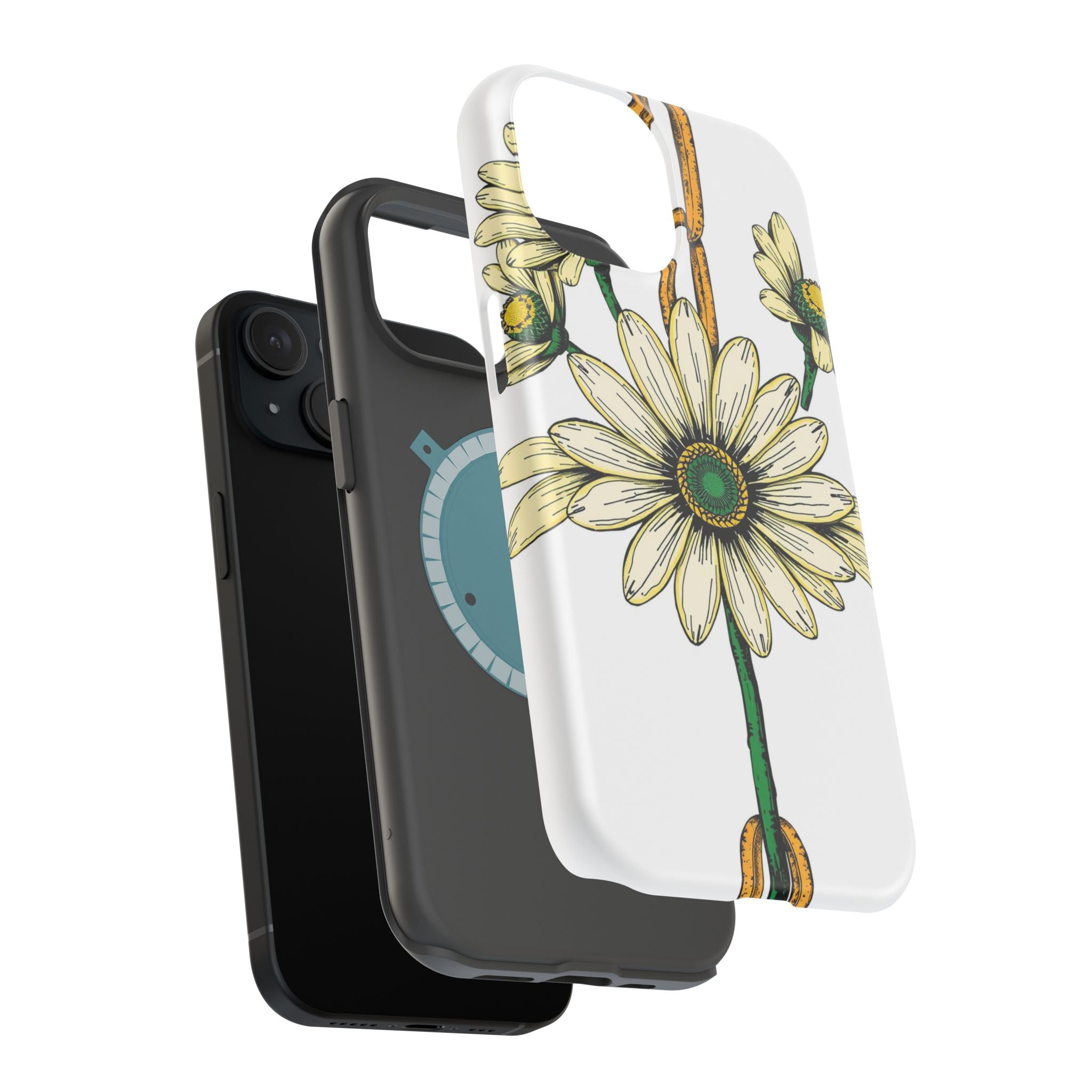 iPhone Daisy Chain Dark Gothic Ink Bold Modern Everyday Snap Case · iPhone Case