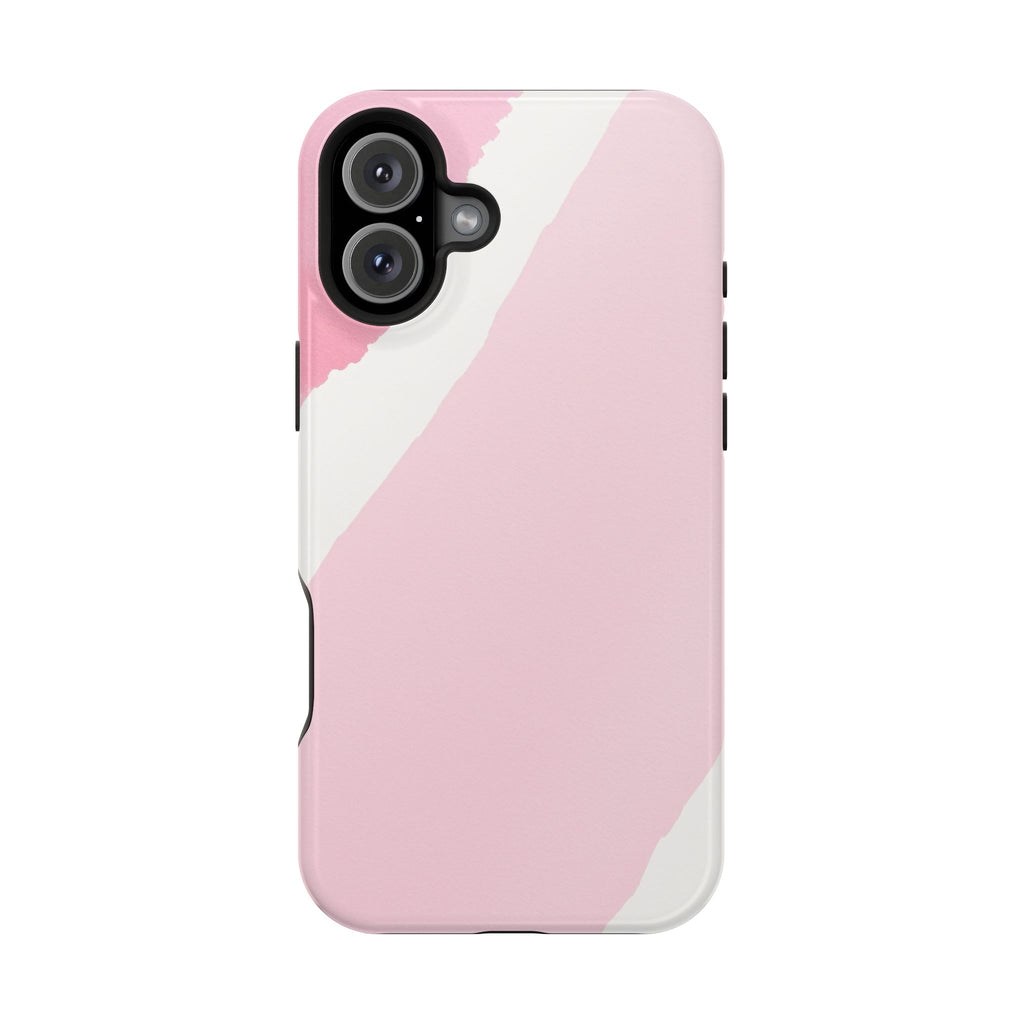iPhone Rose Pink And Cream Calligraphic Stroke Soft iPhone Finish · iPhone Case