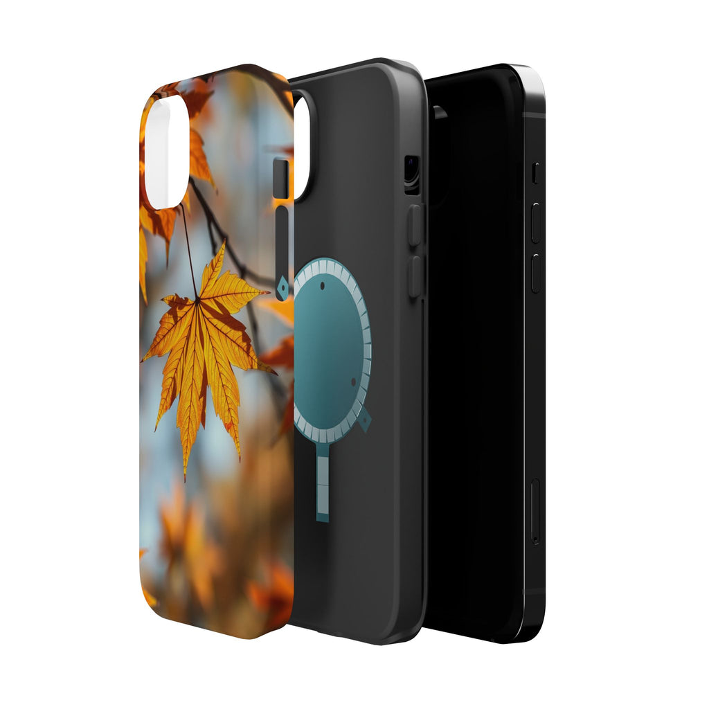 iPhone Mustard And Rust Autumn Maple Slim Everyday Designer Case · iPhone Case
