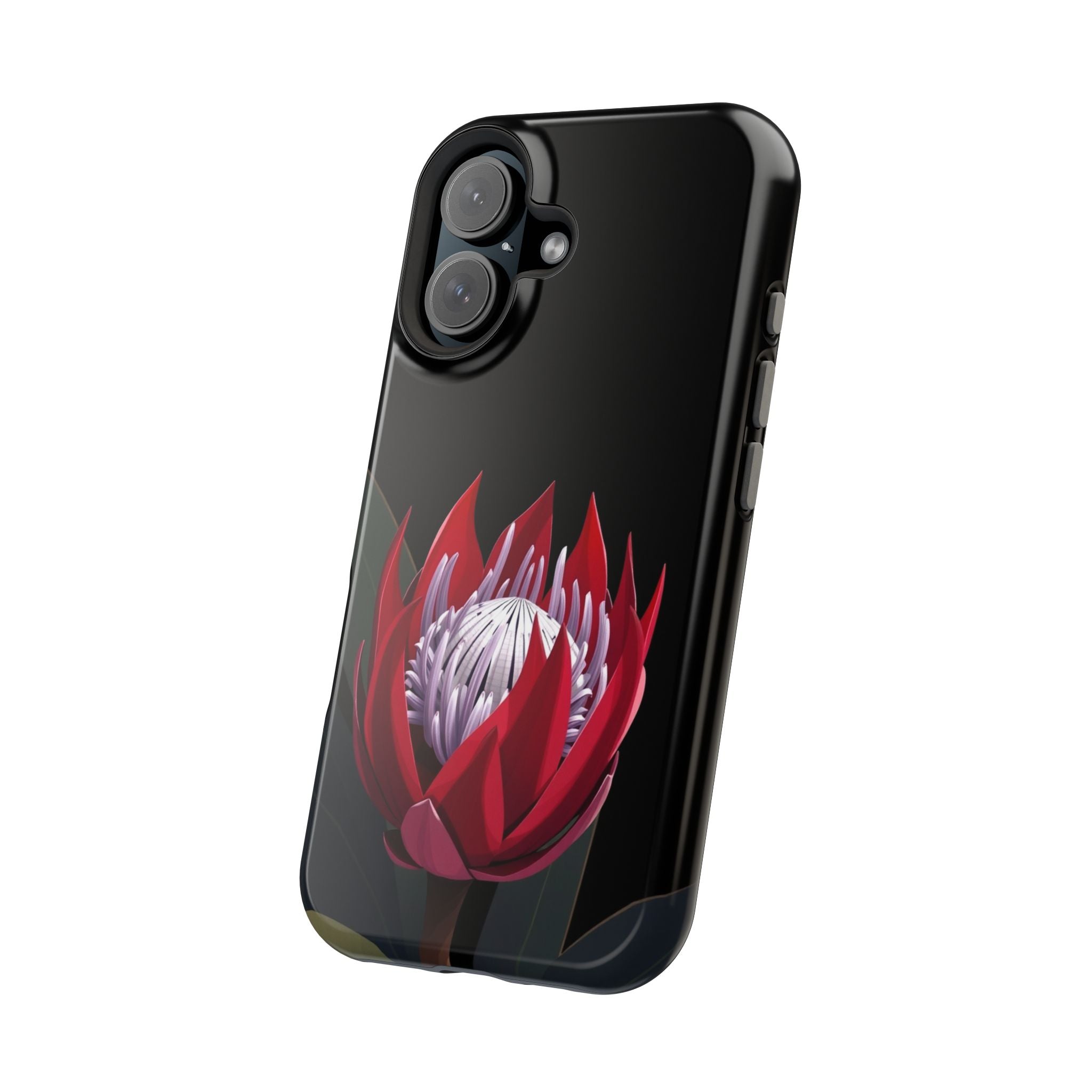 iPhone Black And Crimson Protea Bold Slim Everyday Designer Case · iPhone Case